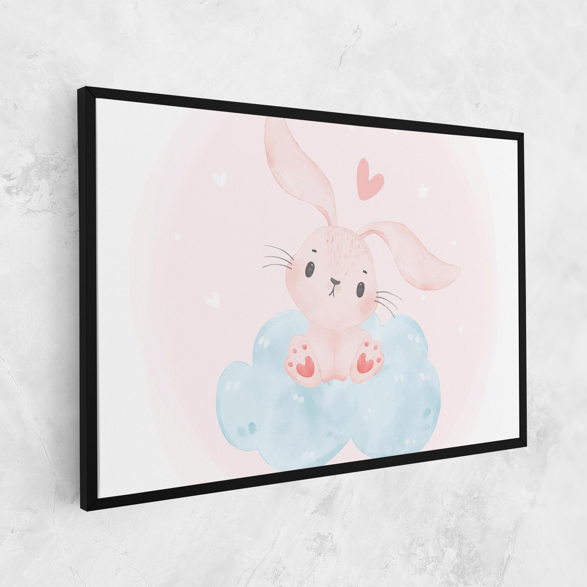 Картина на платно Cloud Pink Bunny mockup 1