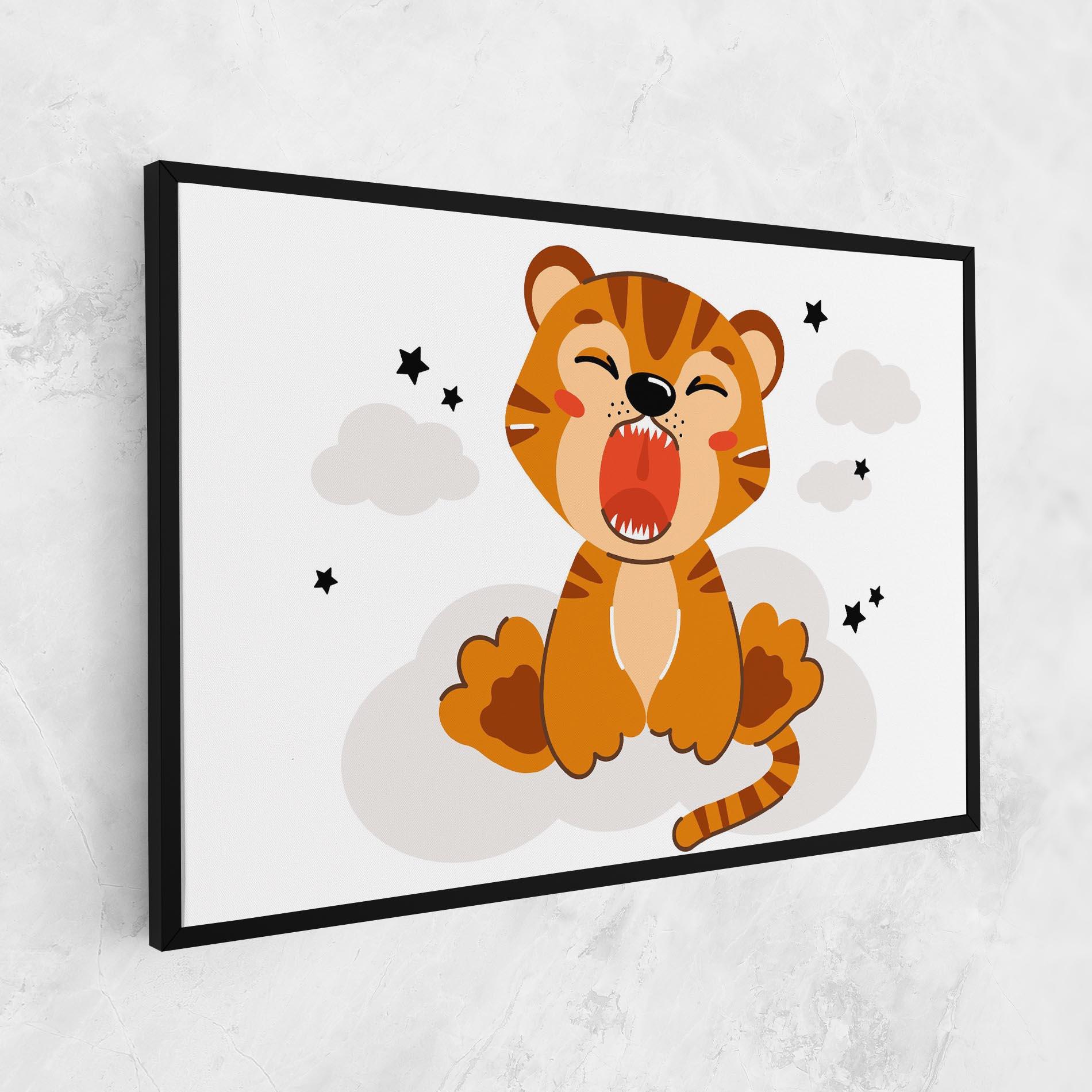Картина на платно Cute Sleepy Tiger mockup 1