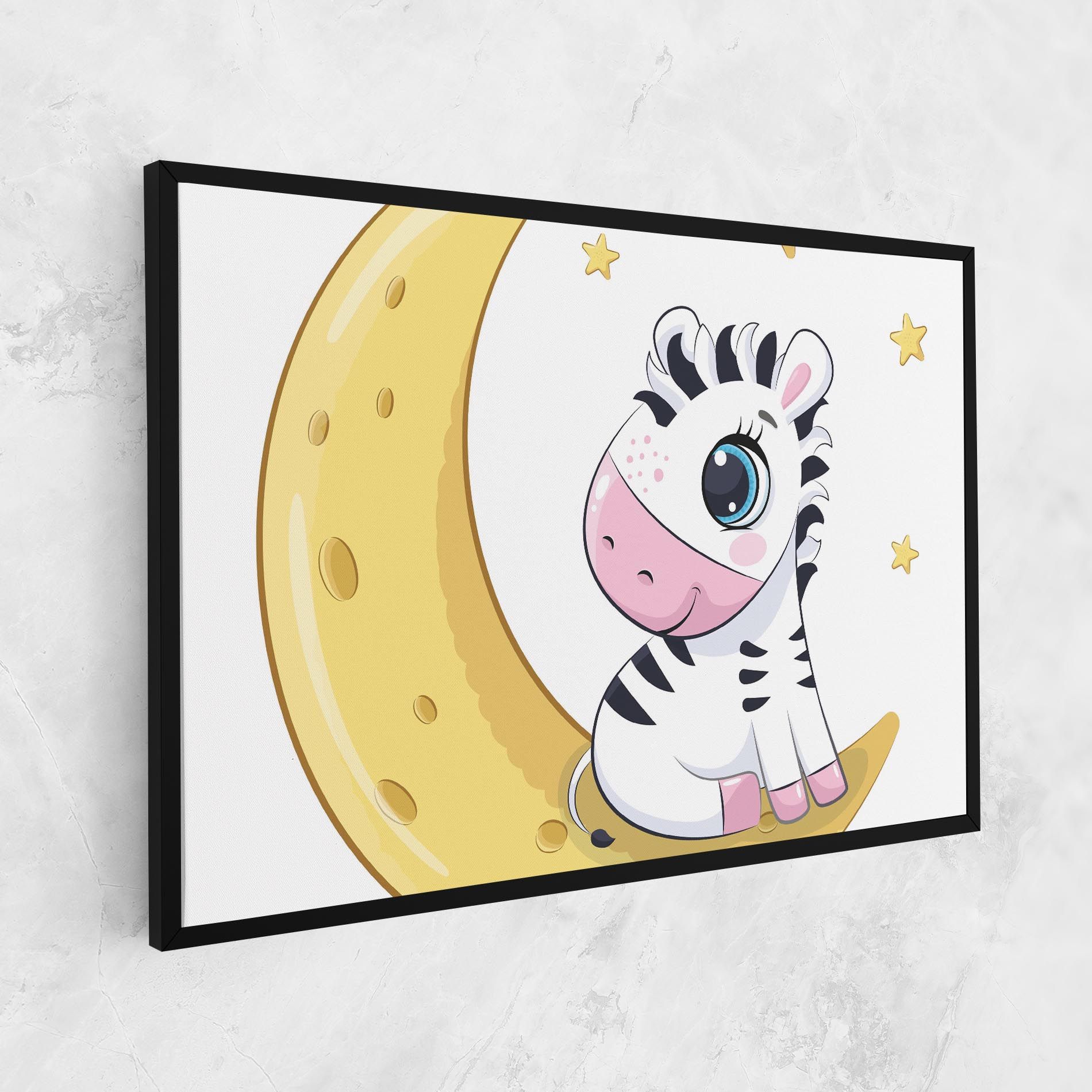 Cute Zebra Moon mockup 1