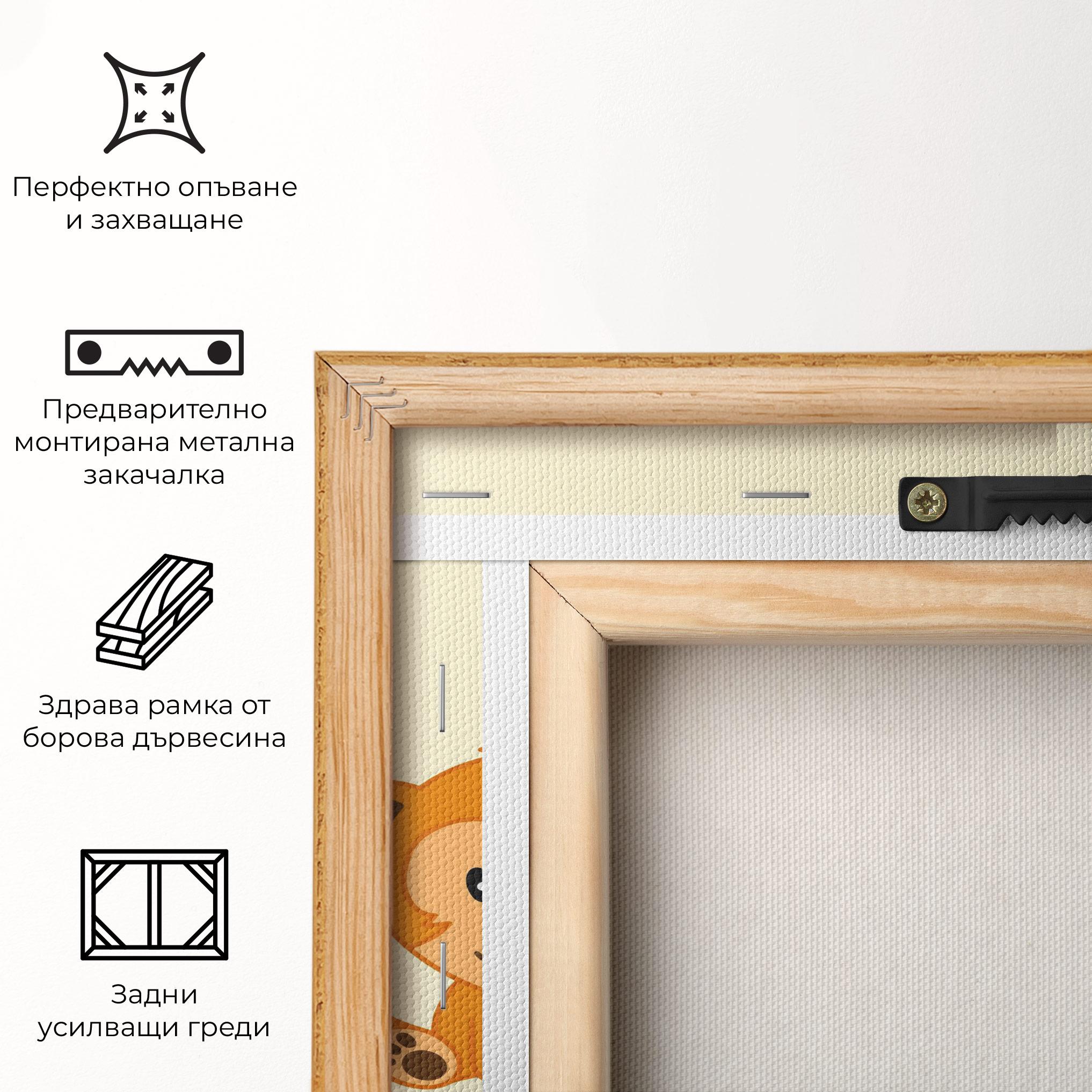 Картина на платно Cream Animals mockup 5