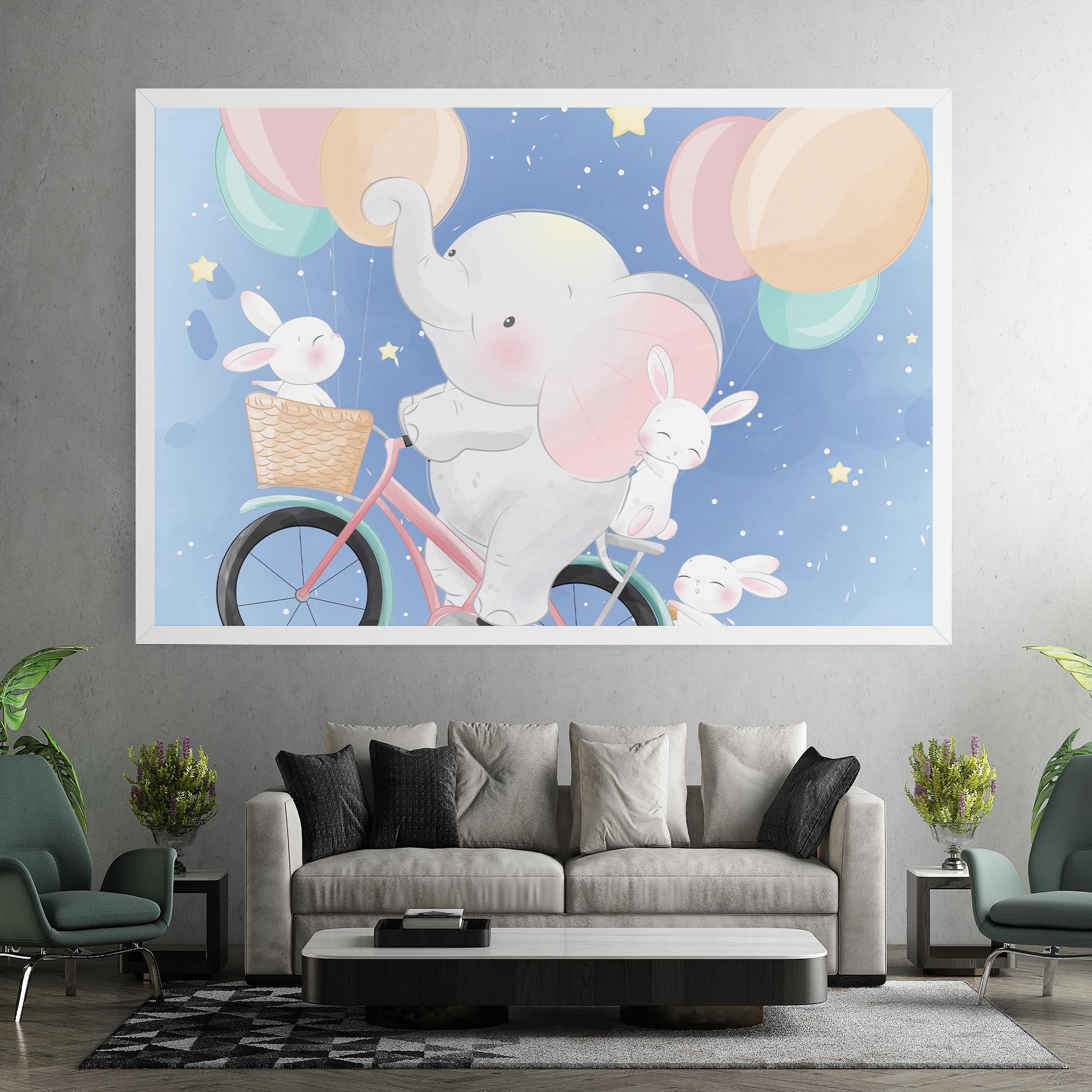 Картина на платно Bike Elephant mockup 7