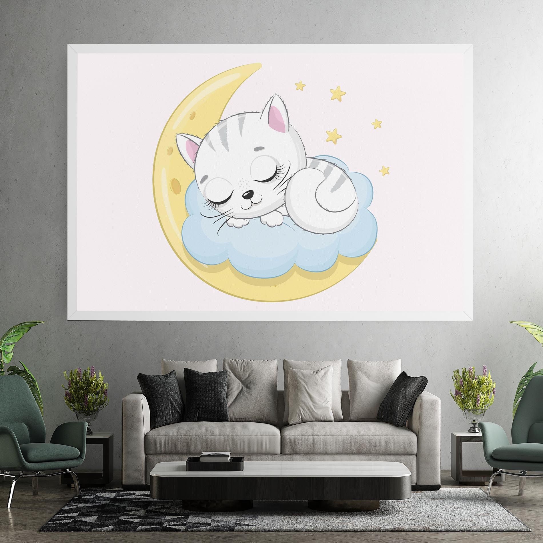 Moon Cat Sleeping mockup 7
