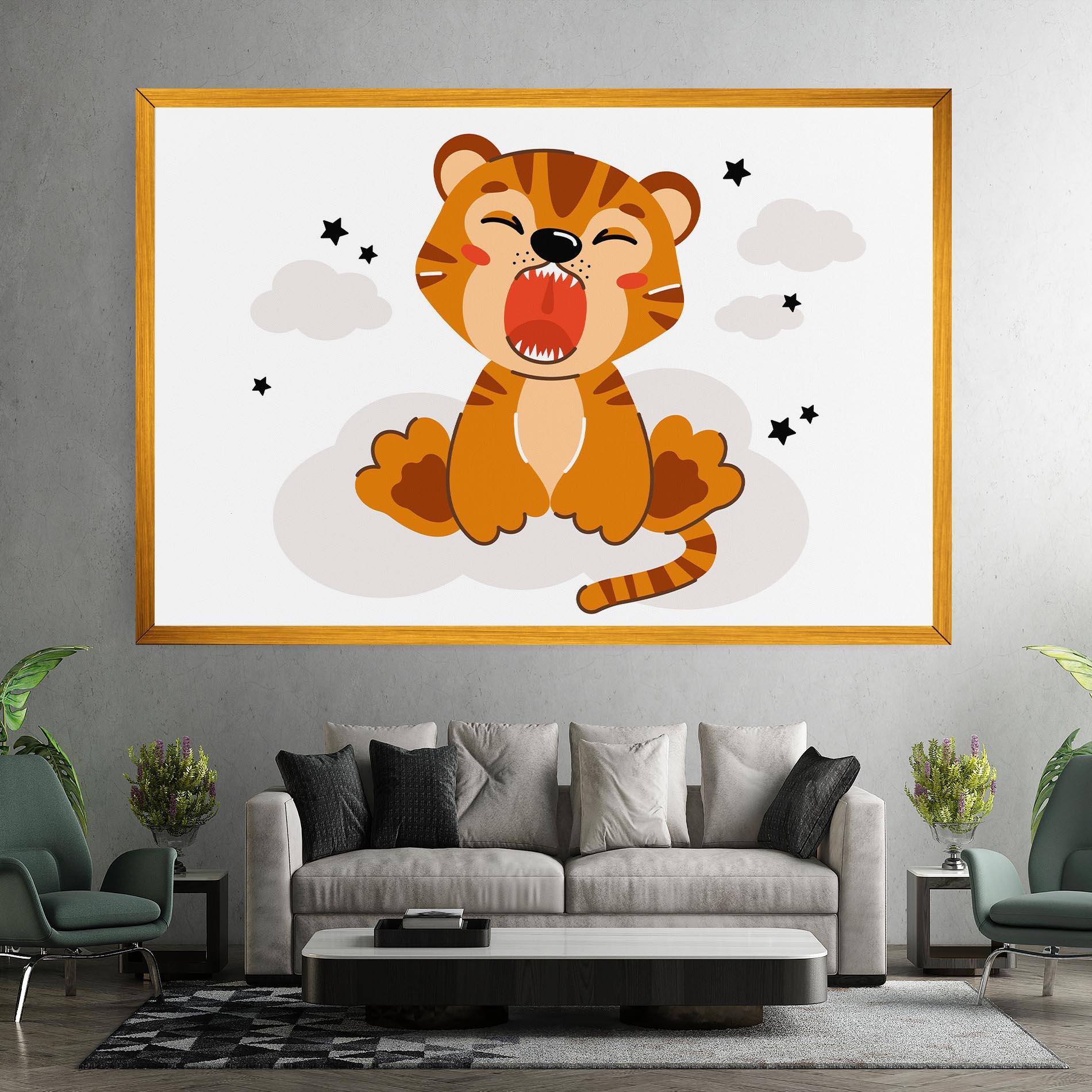 Картина на платно Cute Sleepy Tiger mockup 7