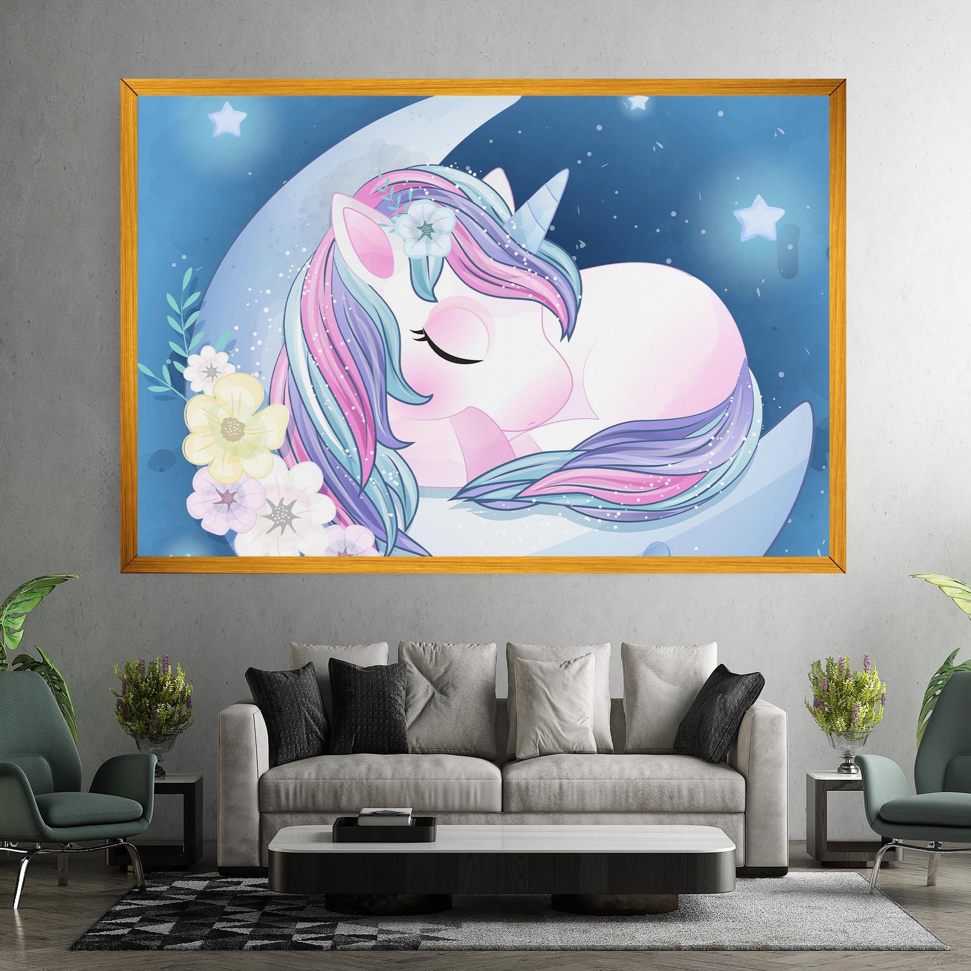 Картина на платно Moon Unicorn mockup 7