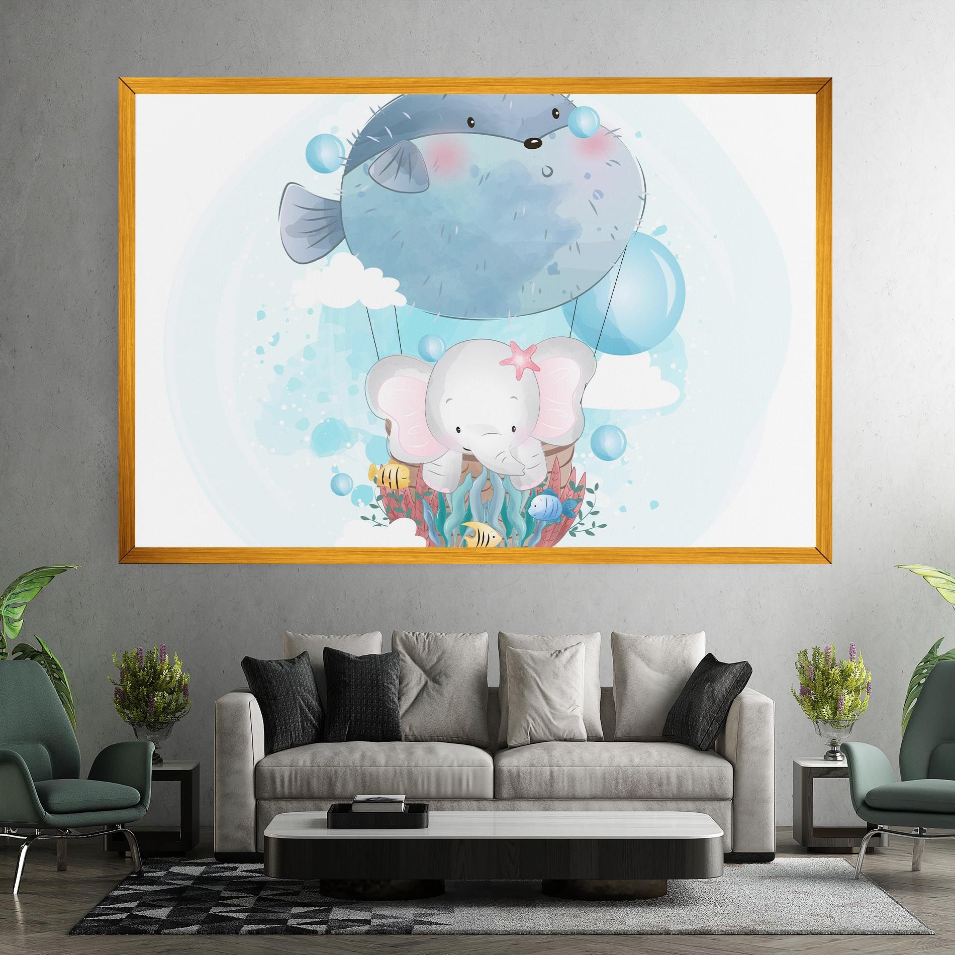 Swiming Elephant mockup 7