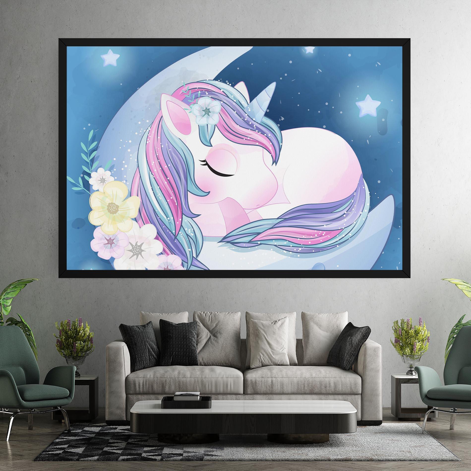 Картина на платно Moon Unicorn mockup 7