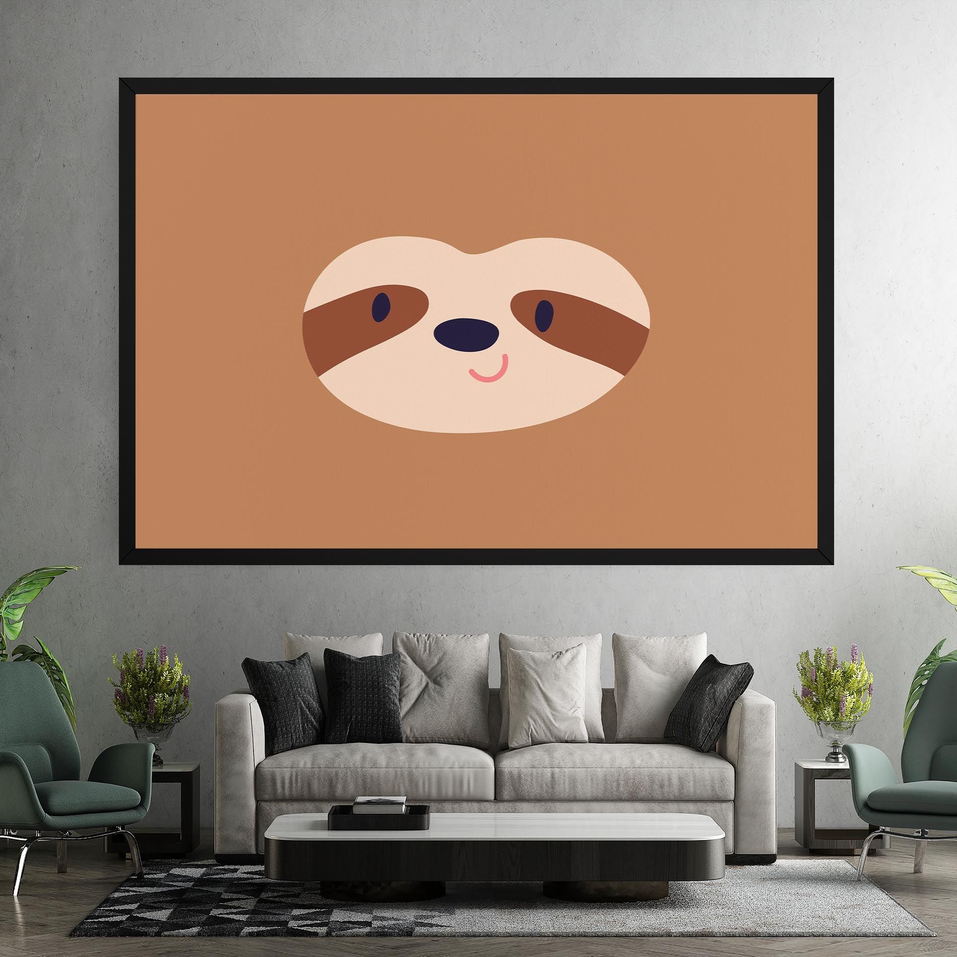 Sloth Face Portrait mockup 7