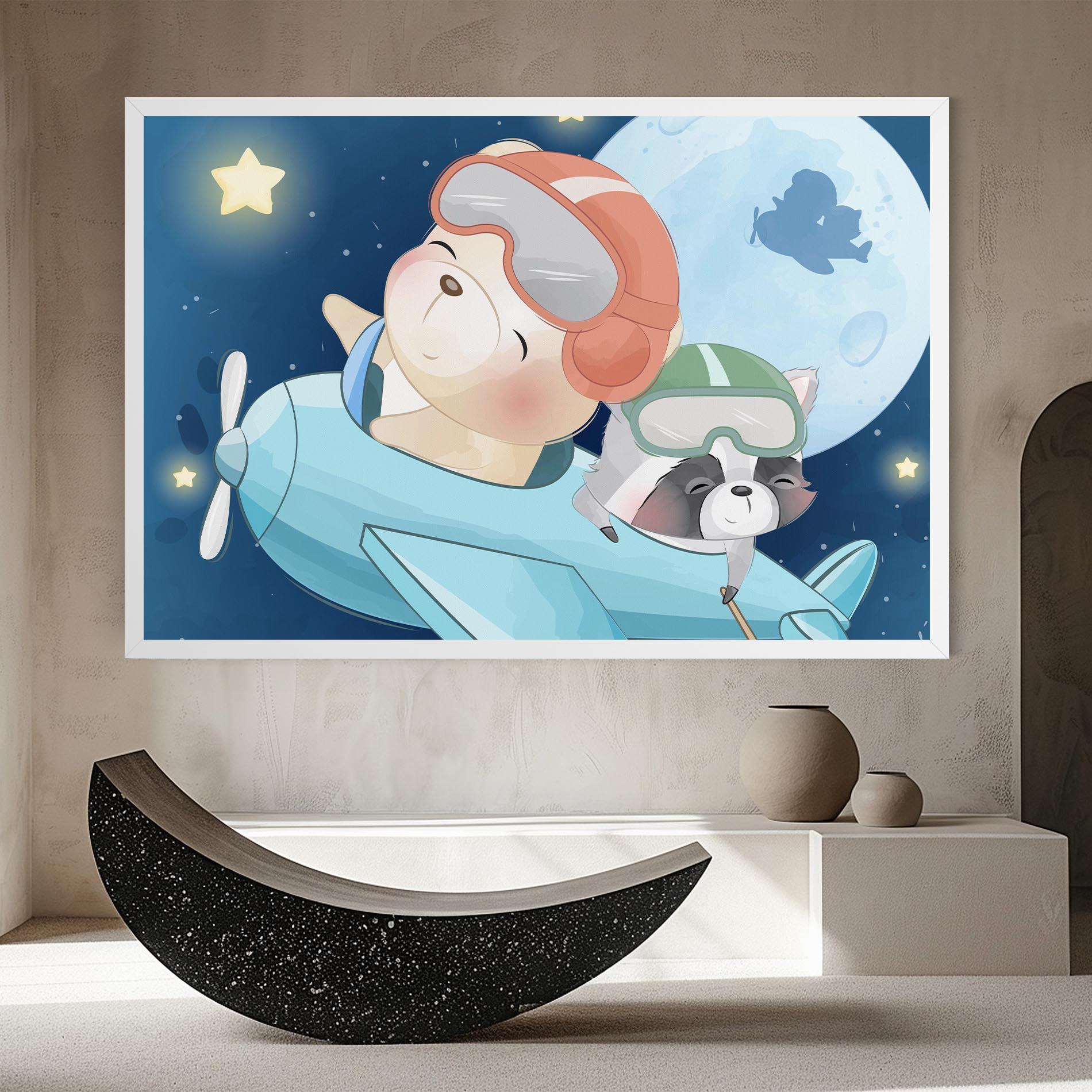 Картина на платно Bear Flying Star mockup 8