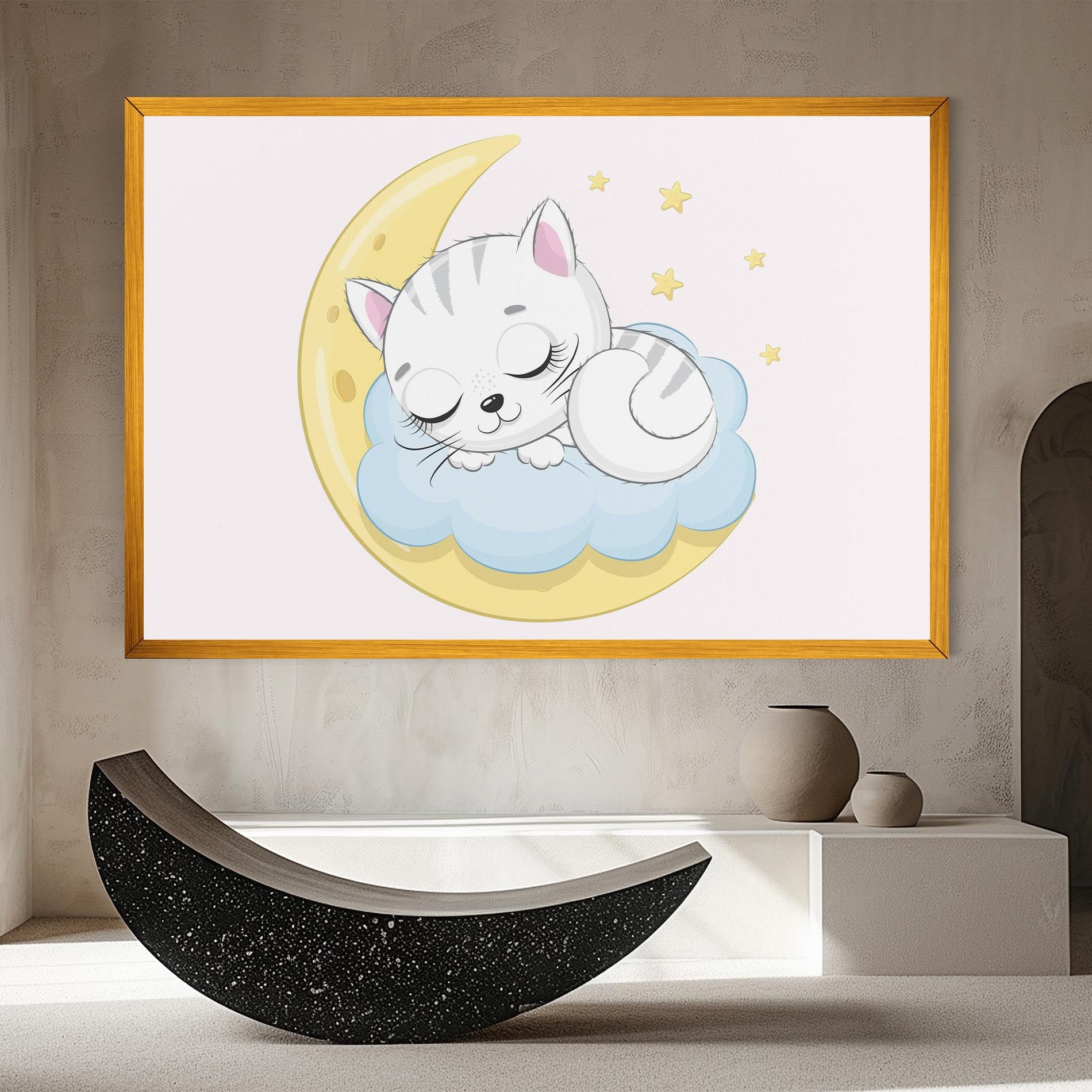 Moon Cat Sleeping mockup 8