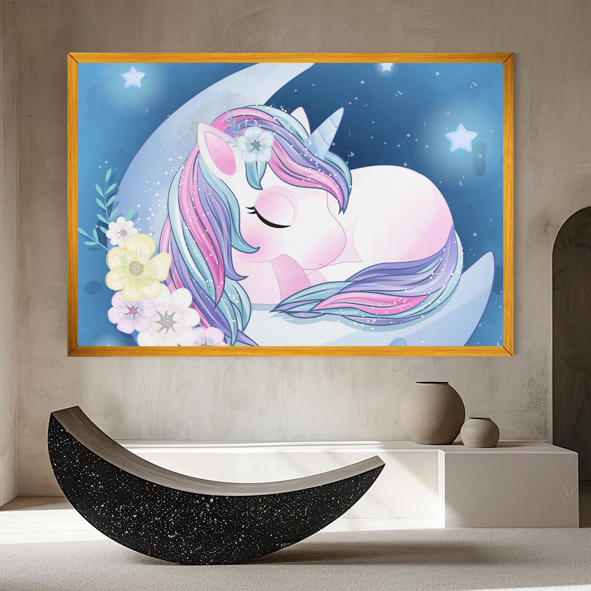 Картина на платно Moon Unicorn mockup 8