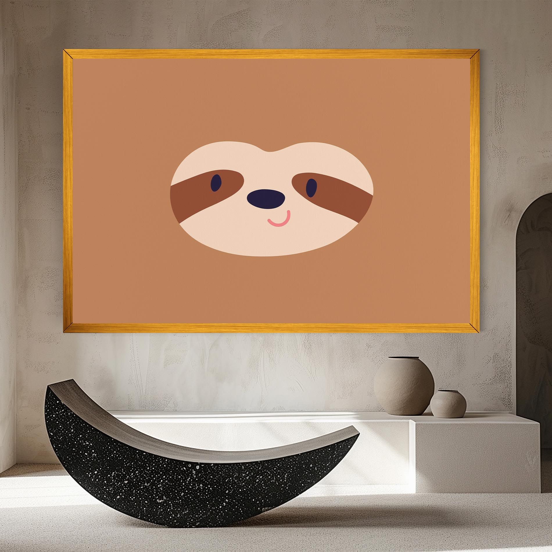 Sloth Face Portrait mockup 8