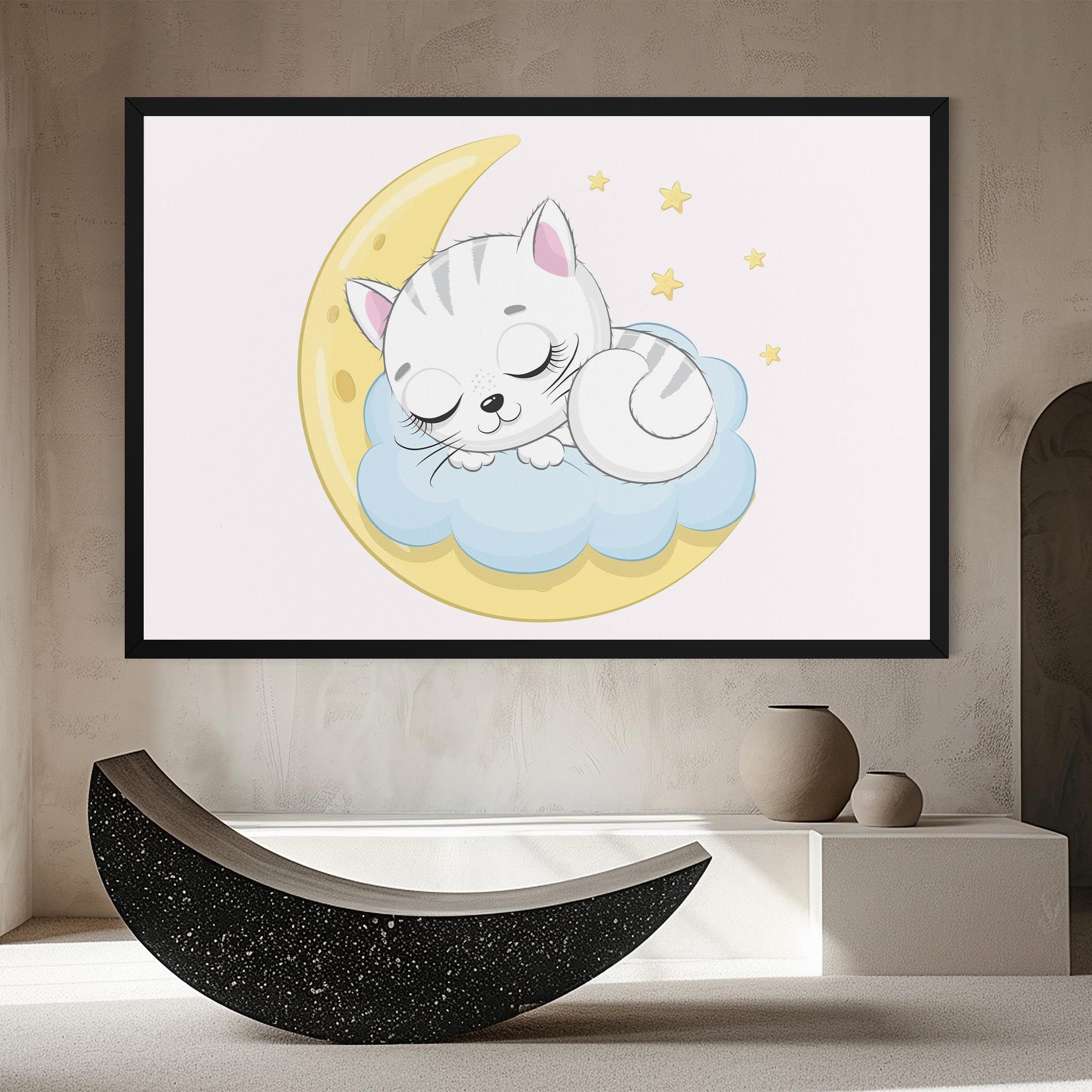 Moon Cat Sleeping mockup 8