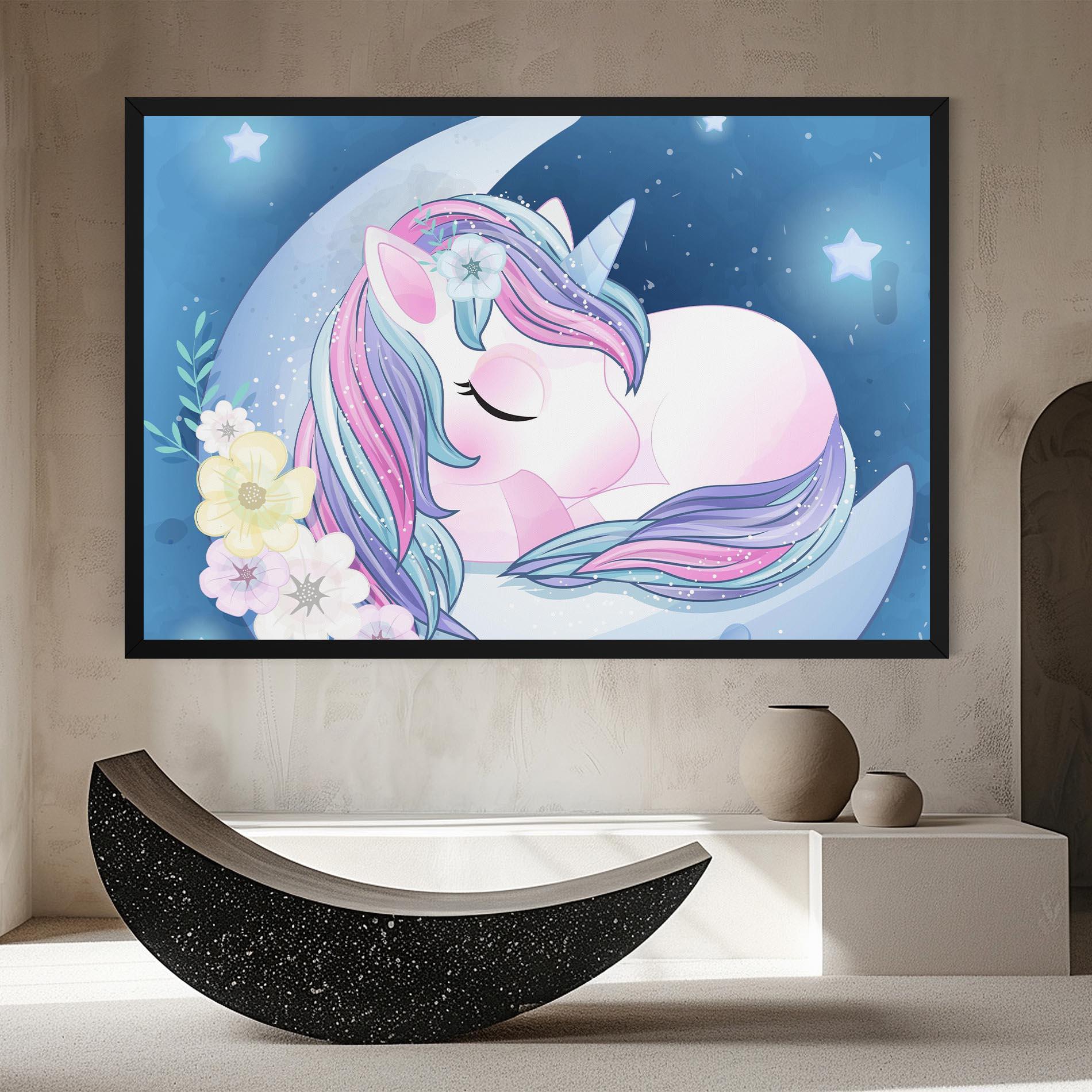 Картина на платно Moon Unicorn mockup 8