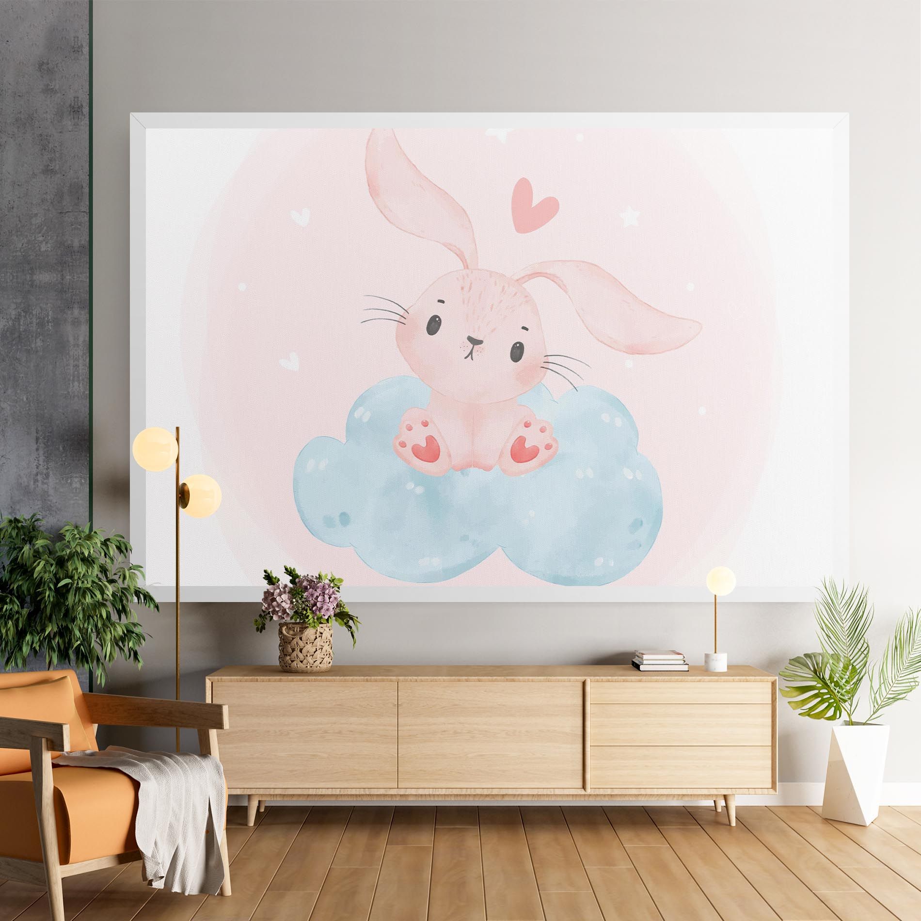 Cloud Pink Bunny mockup 9