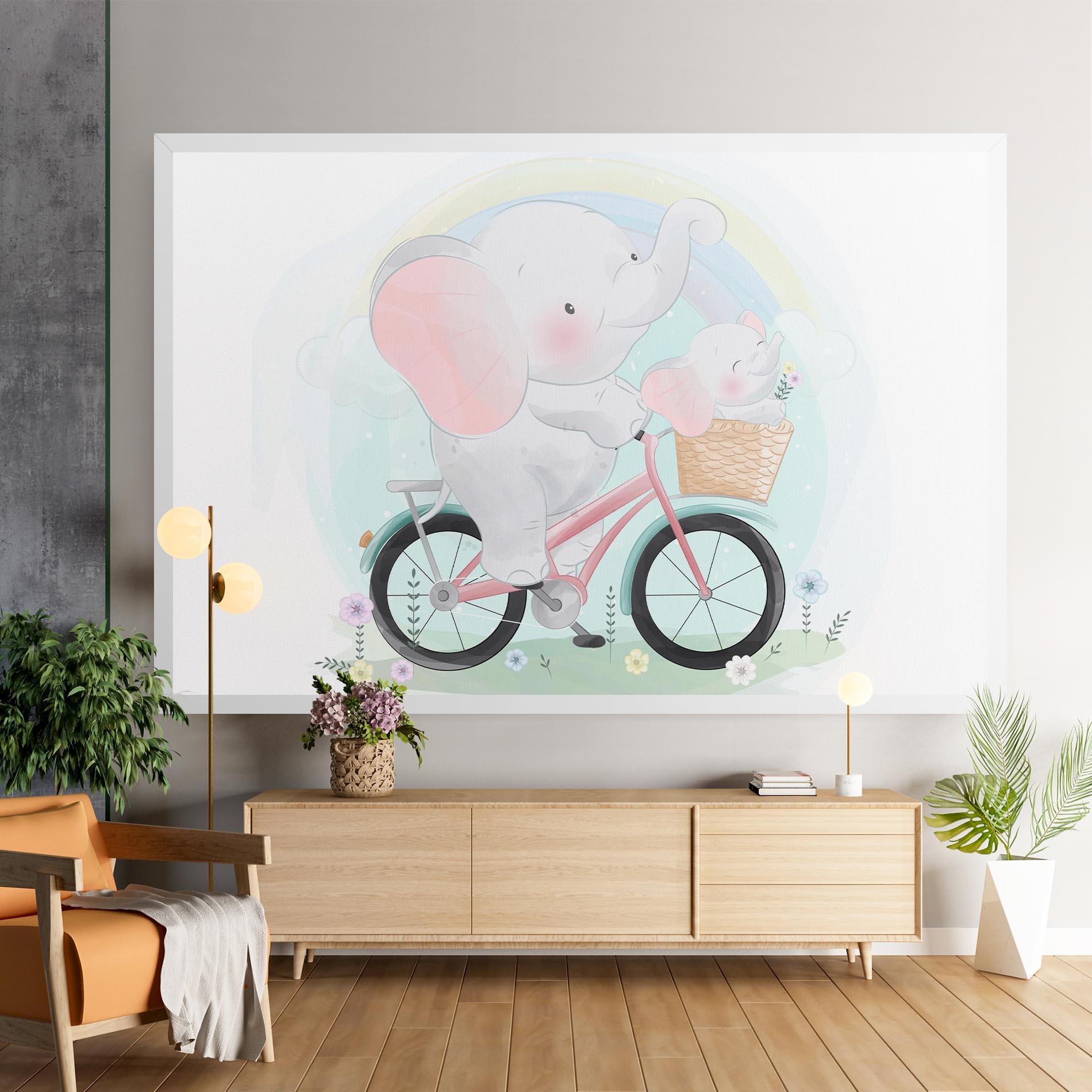 Картина на платно Elephant Bike mockup 9