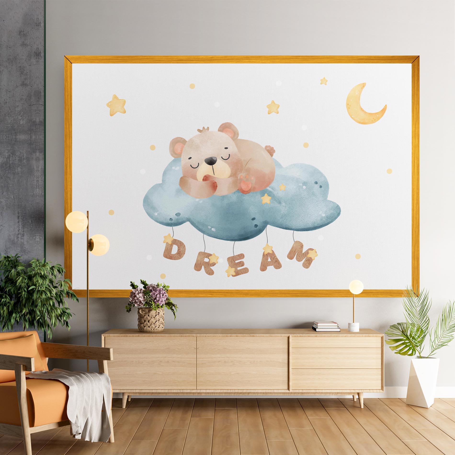 Картина на платно Dream Sleepy Bear mockup 9