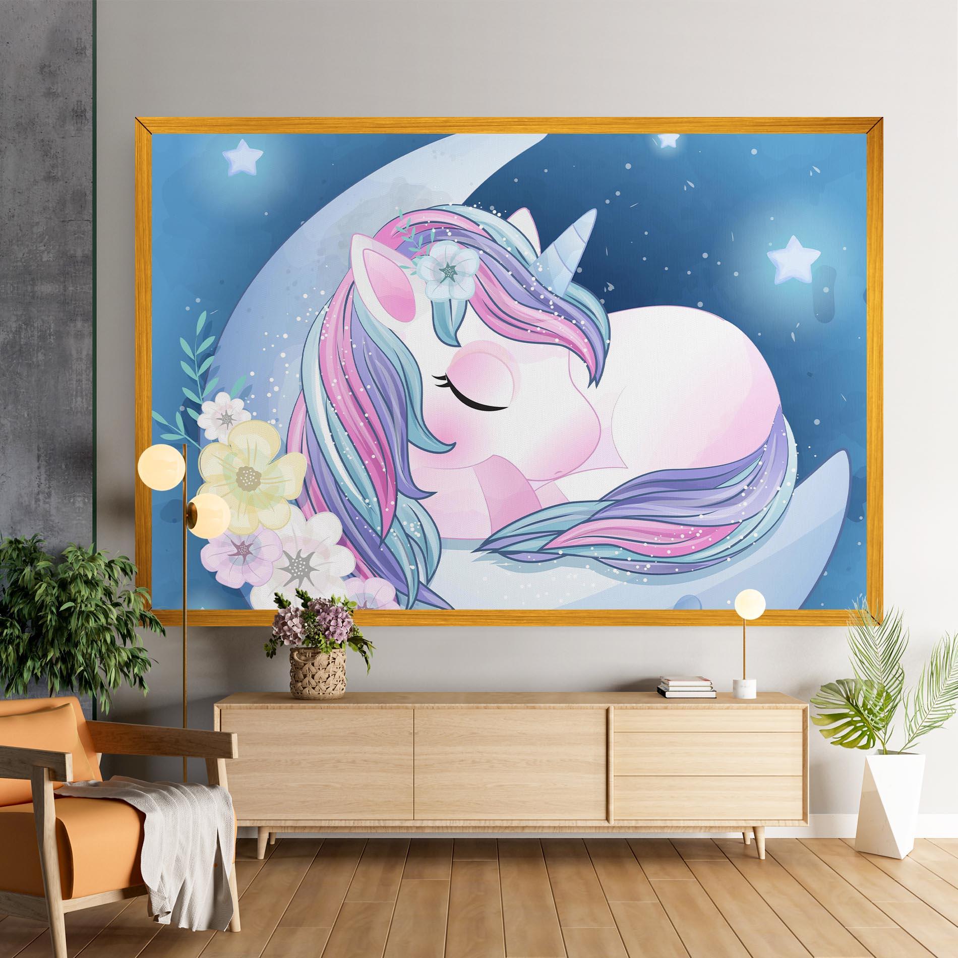Картина на платно Moon Unicorn mockup 9