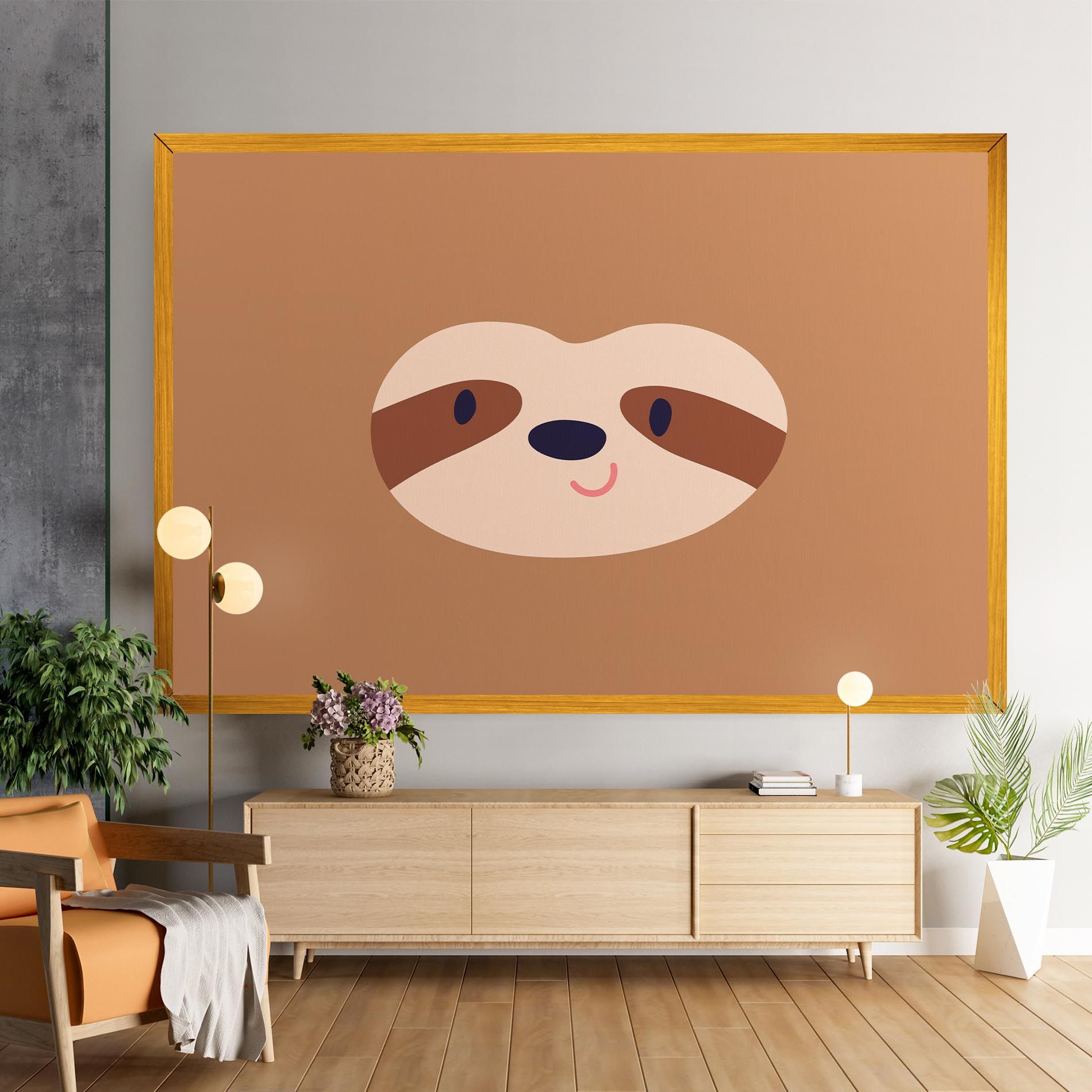 Sloth Face Portrait mockup 9
