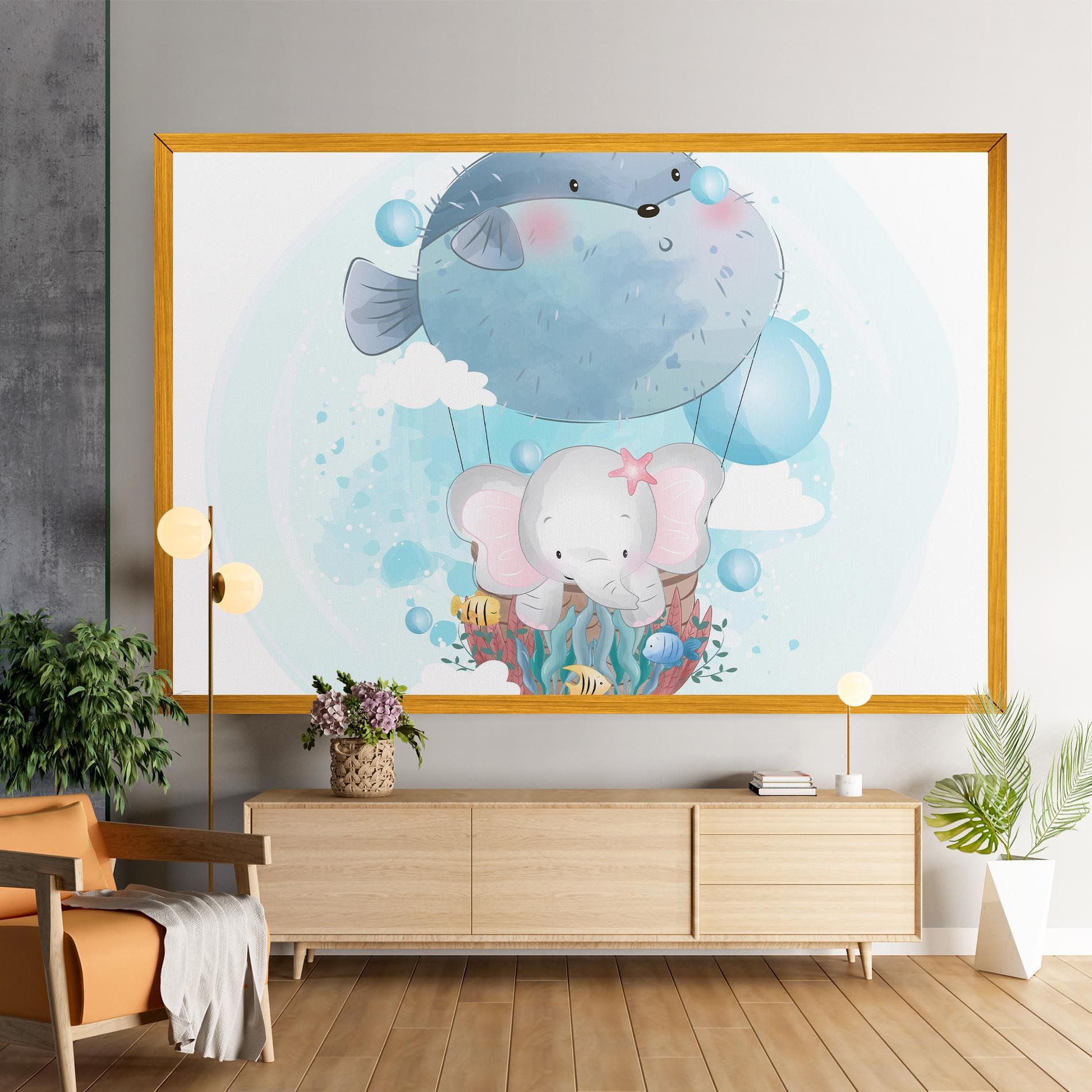 Swiming Elephant mockup 9