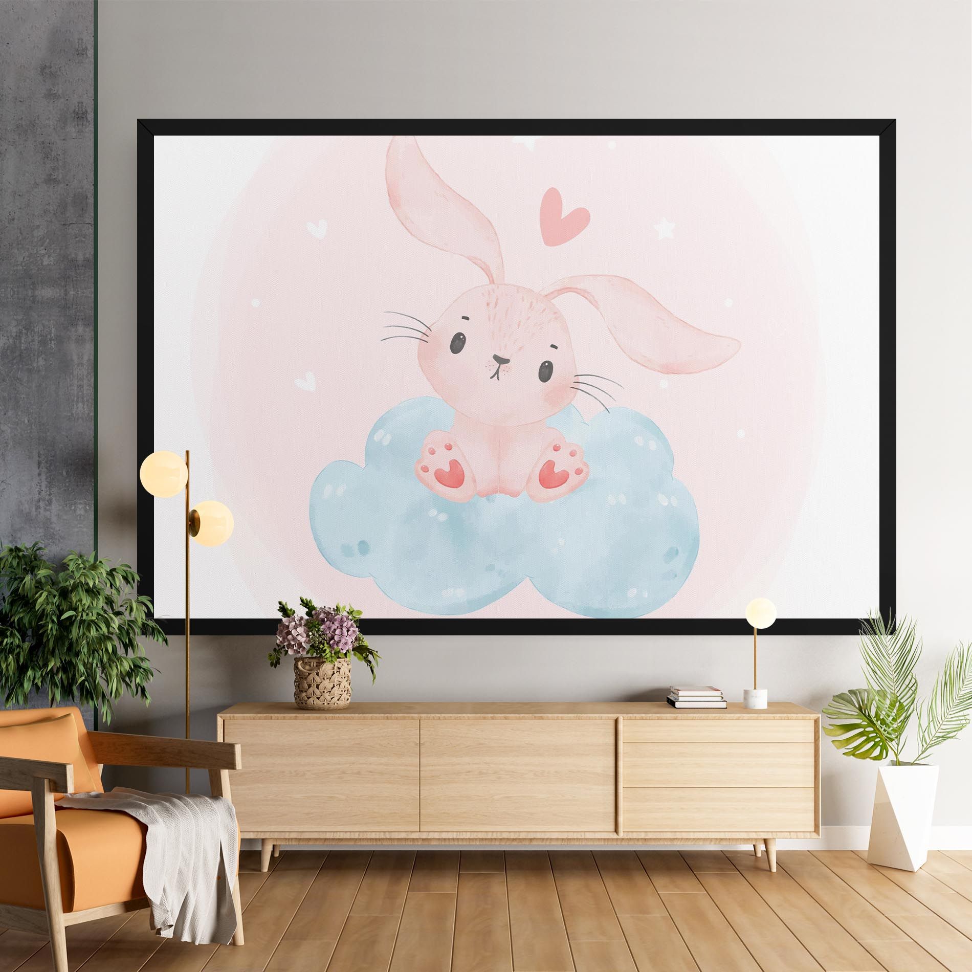 Cloud Pink Bunny mockup 9