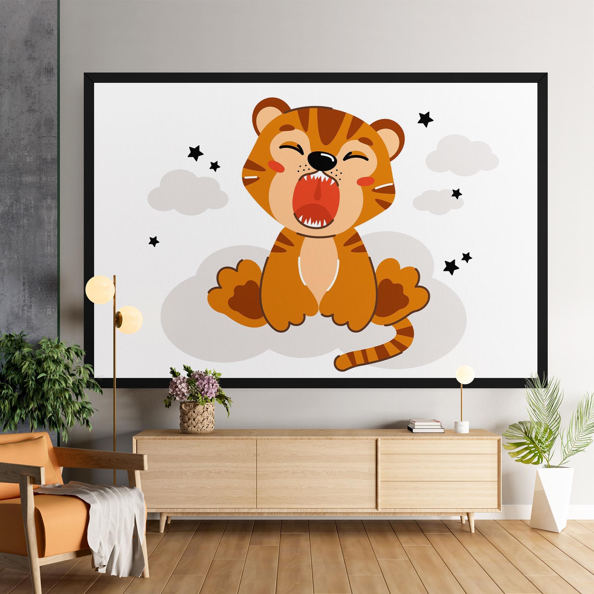 Картина на платно Cute Sleepy Tiger mockup 9