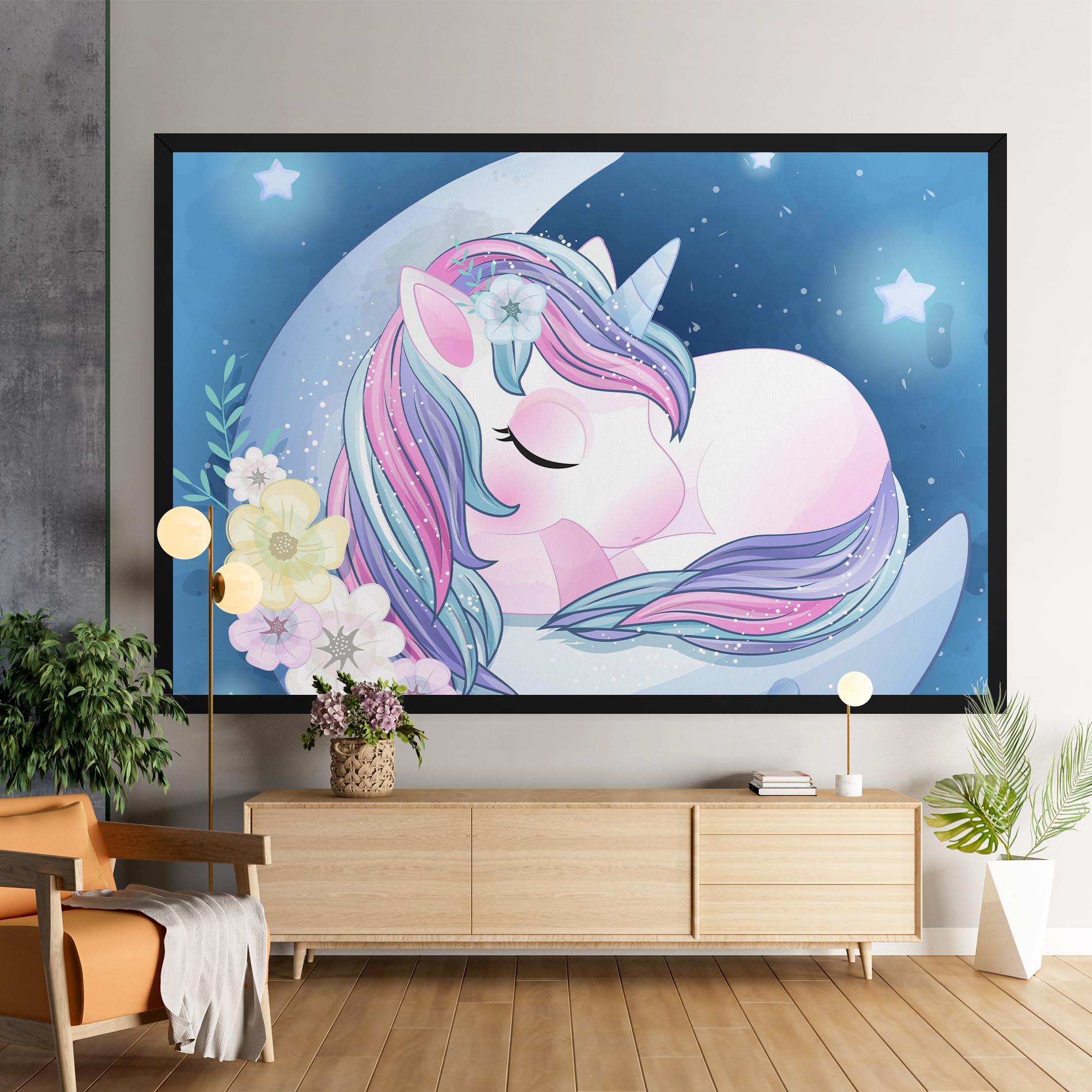 Картина на платно Moon Unicorn mockup 9