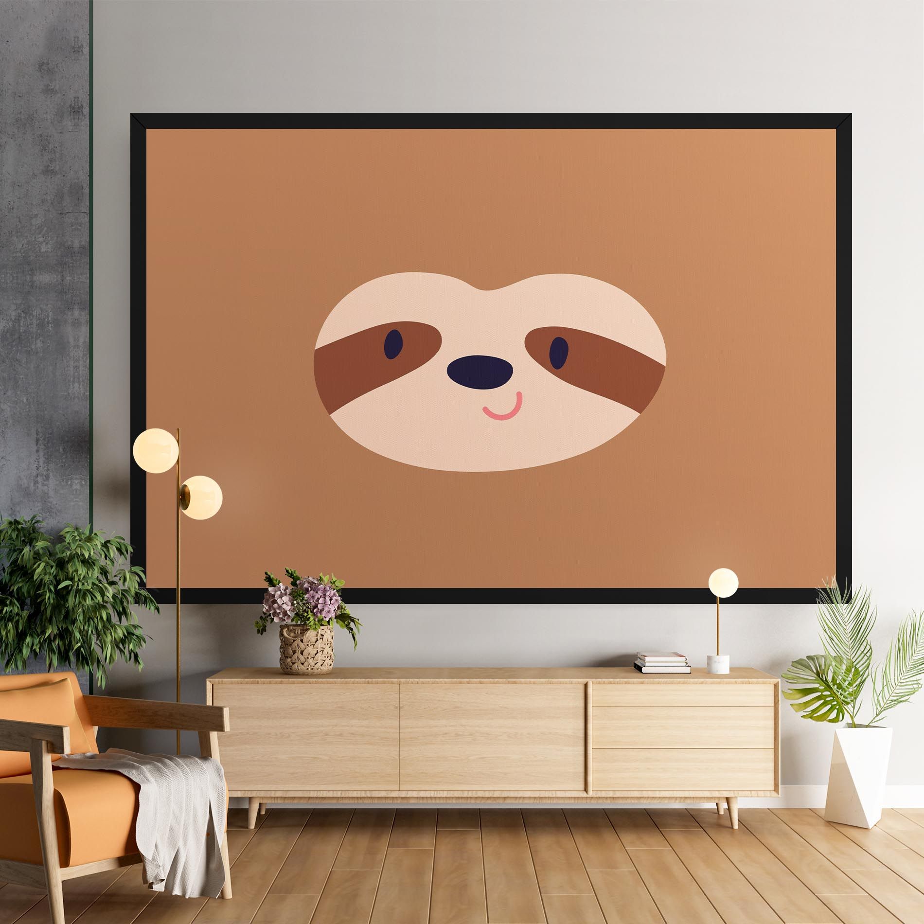 Sloth Face Portrait mockup 9