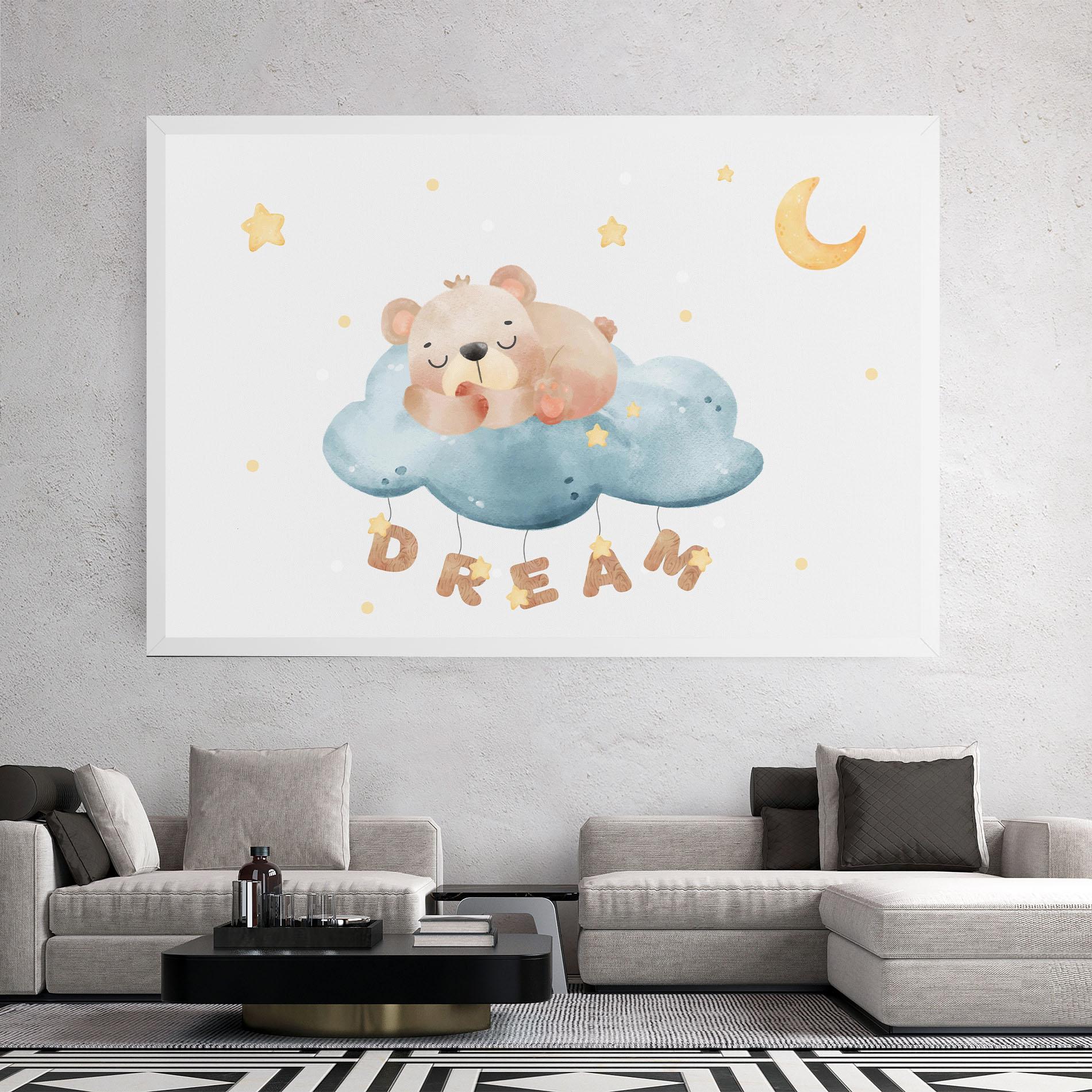 Картина на платно Dream Sleepy Bear mockup 2