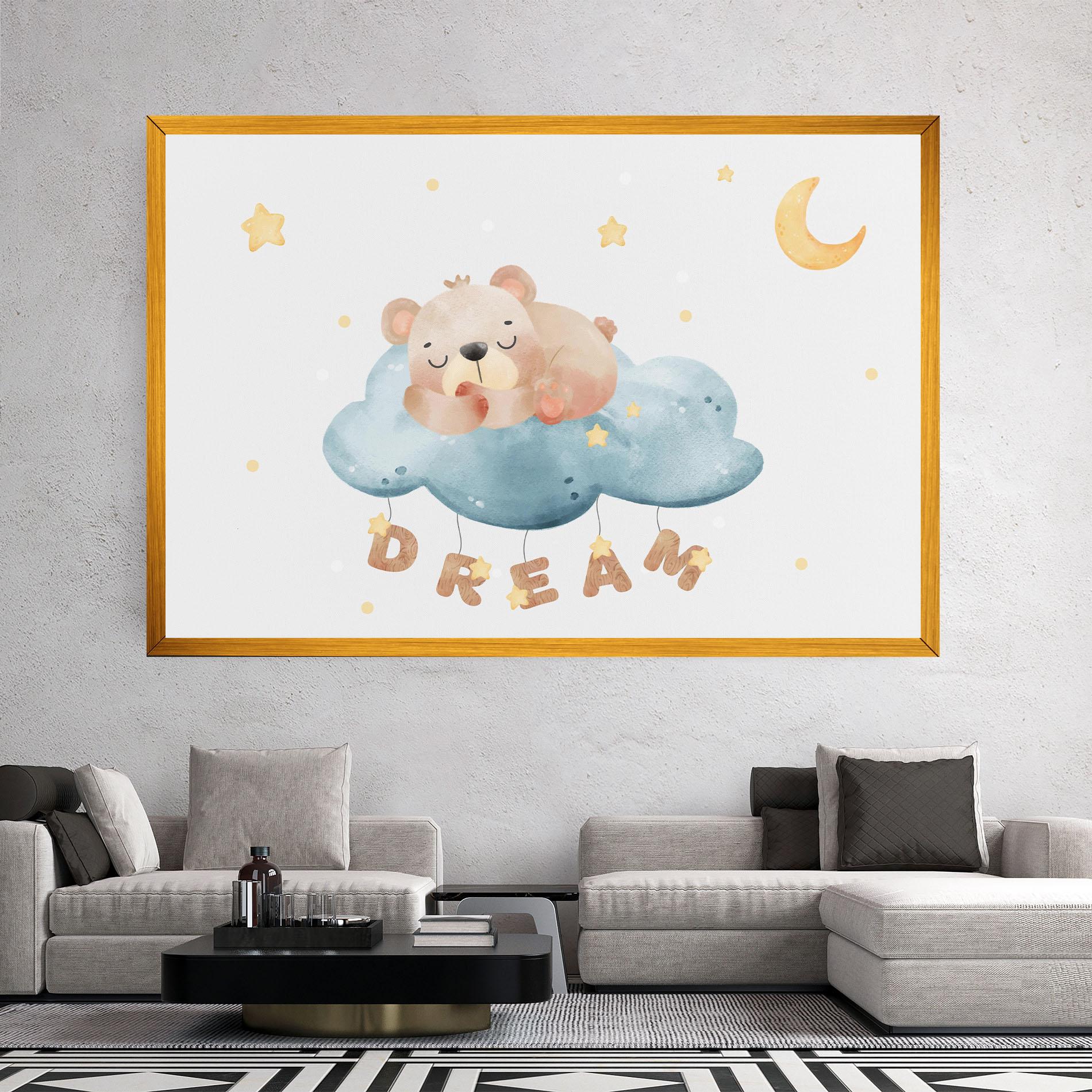 Картина на платно Dream Sleepy Bear mockup 2