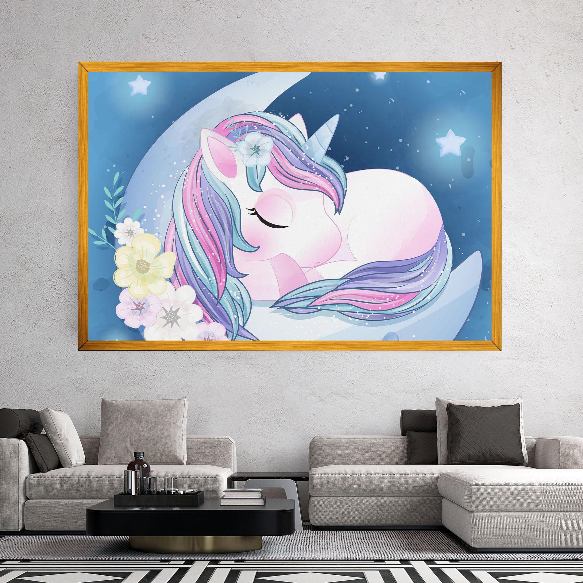 Картина на платно Moon Unicorn mockup 2