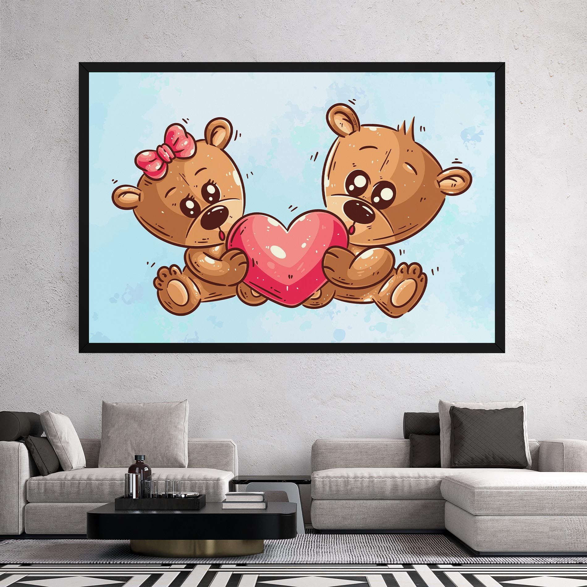 Bear Holding Heart mockup 2