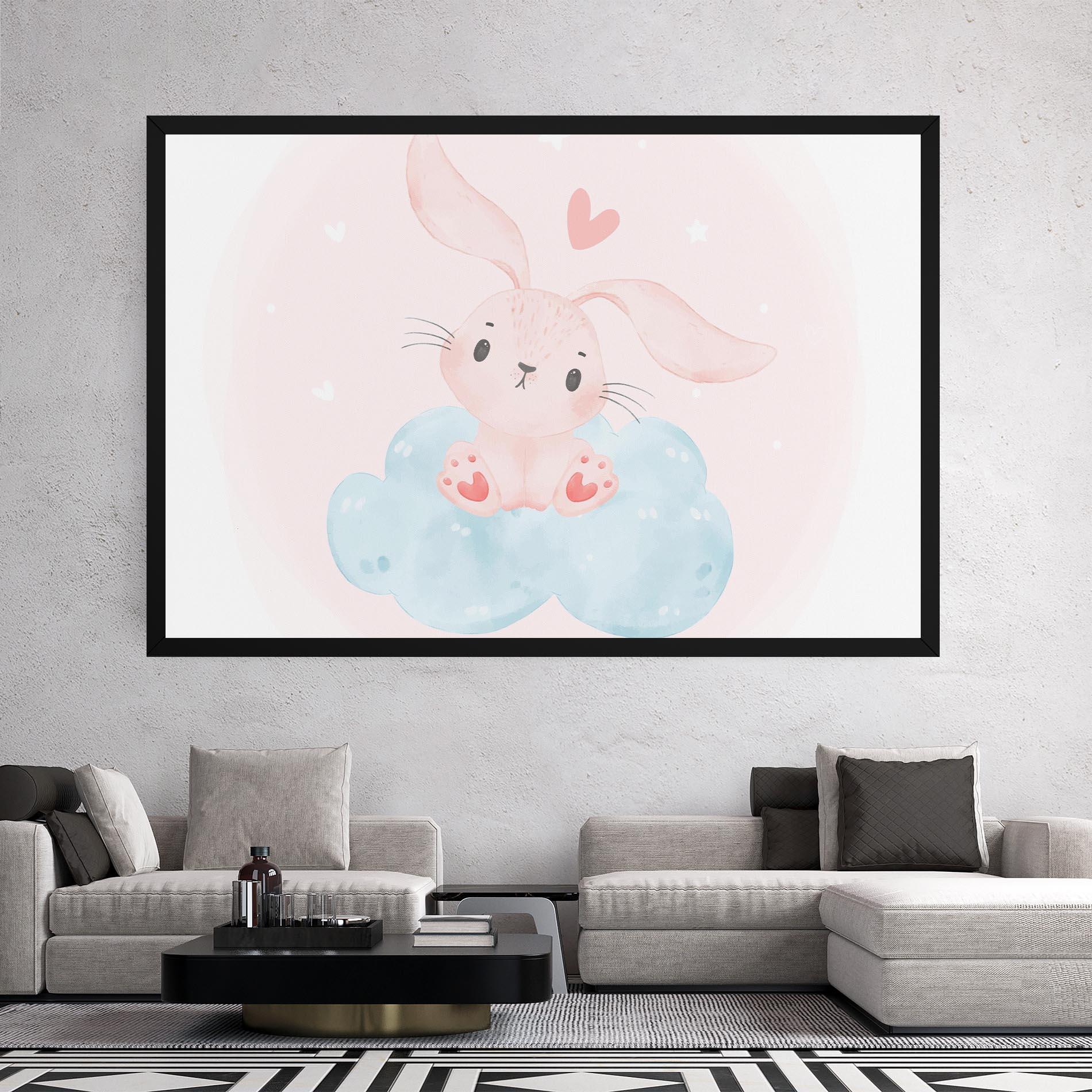 Картина на платно Cloud Pink Bunny mockup 2