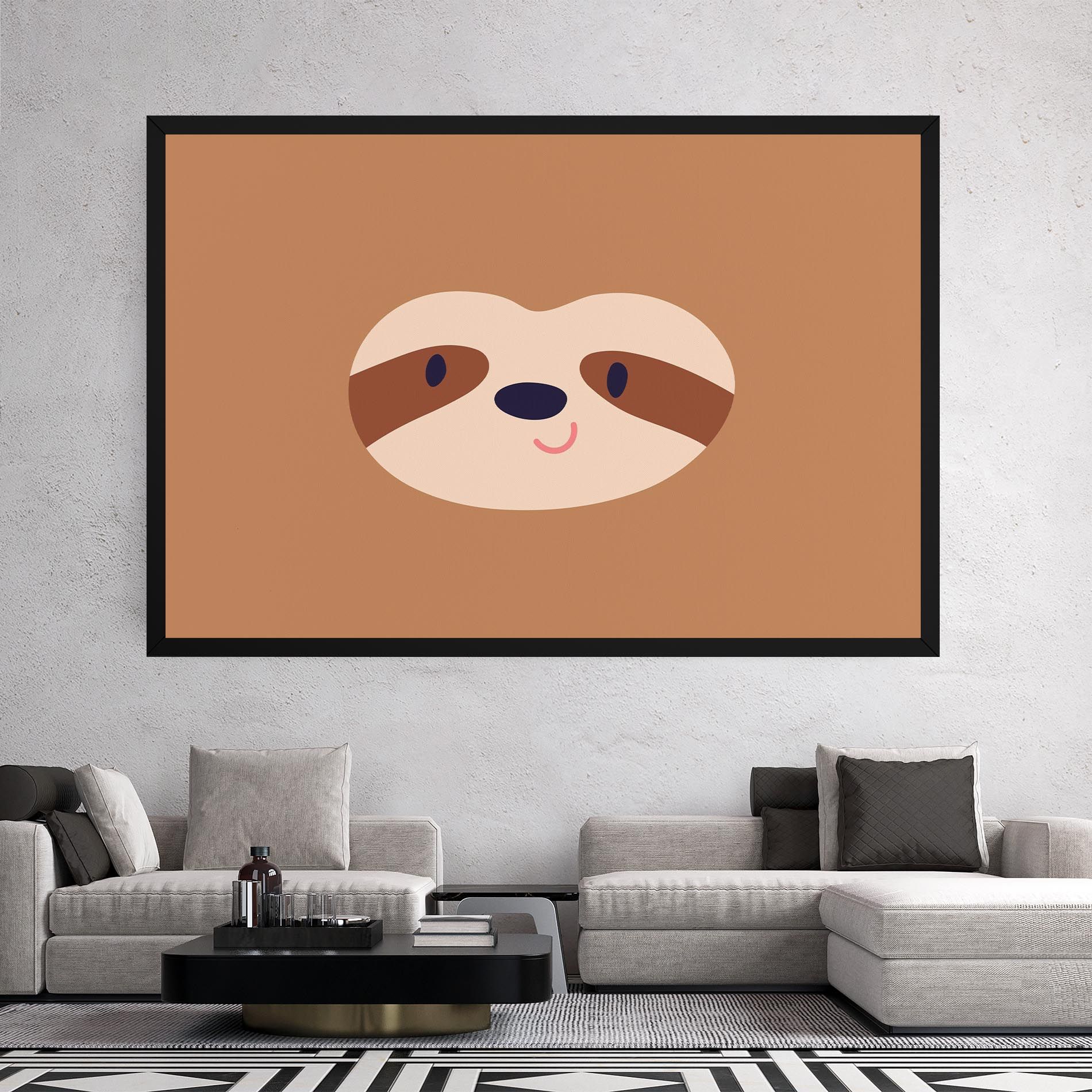 Sloth Face Portrait mockup 2