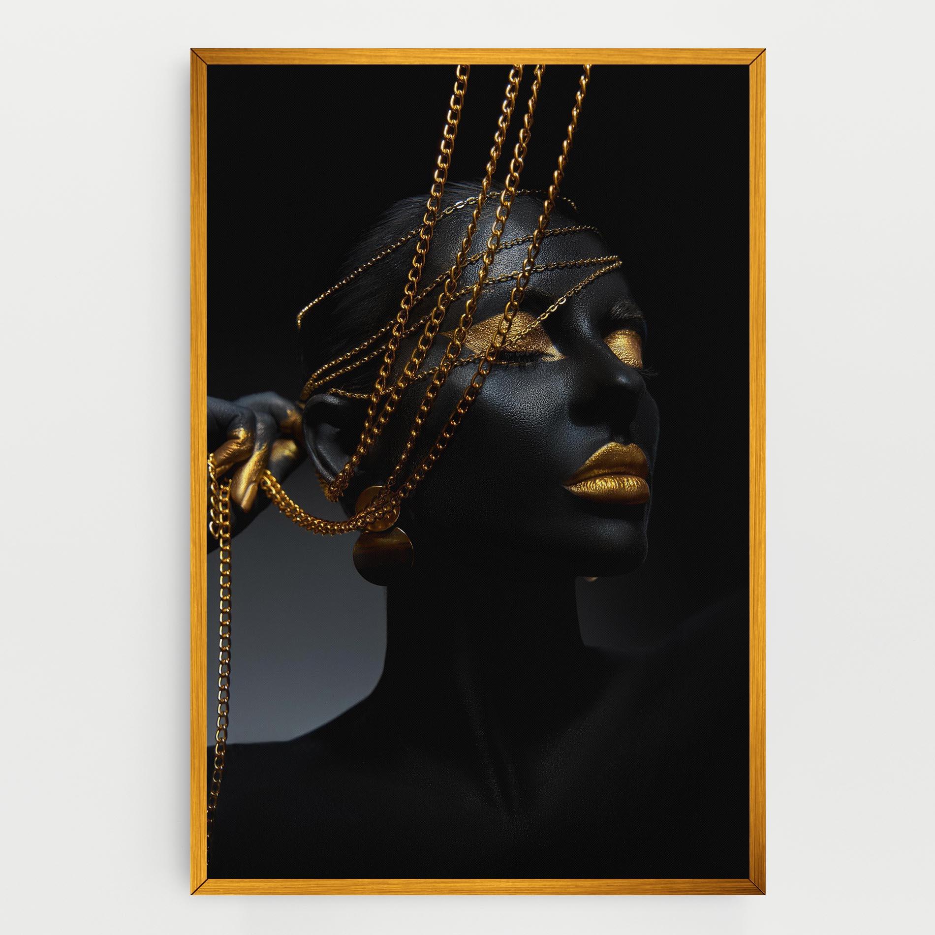 Картина на платно Pretty Gold Chain mockup 0