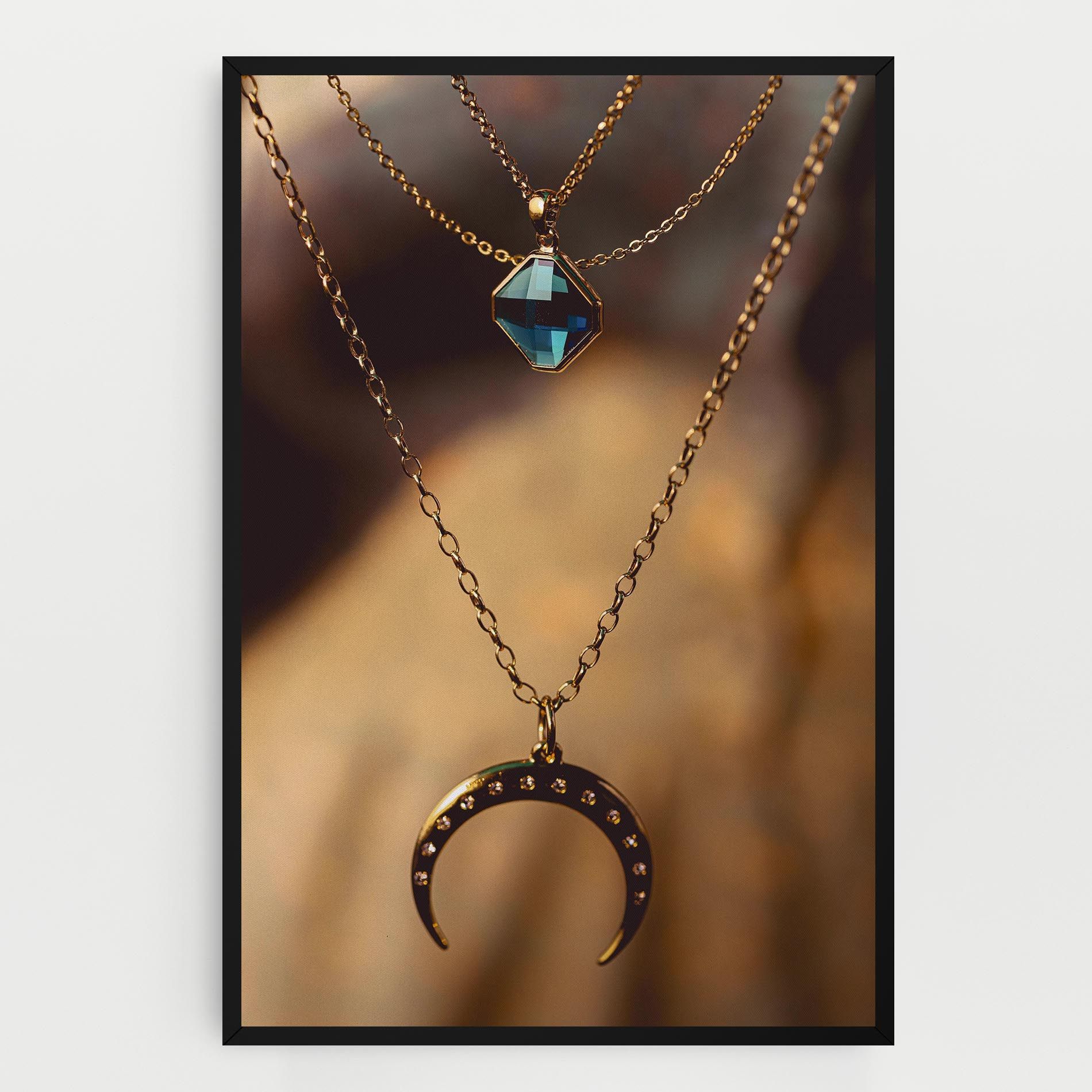Moon Blue Necklace mockup 0