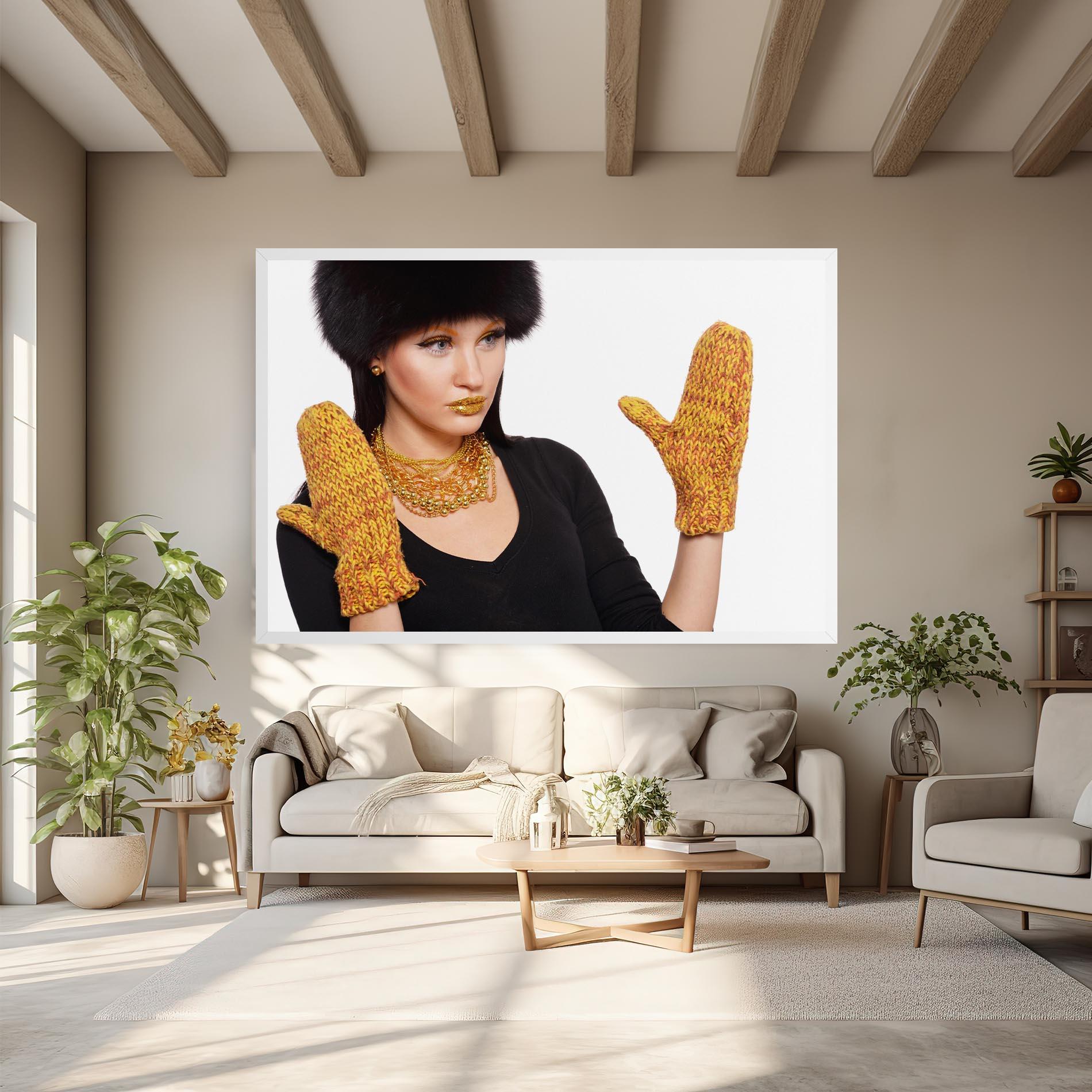 Картина на платно Gold Accessories mockup 6