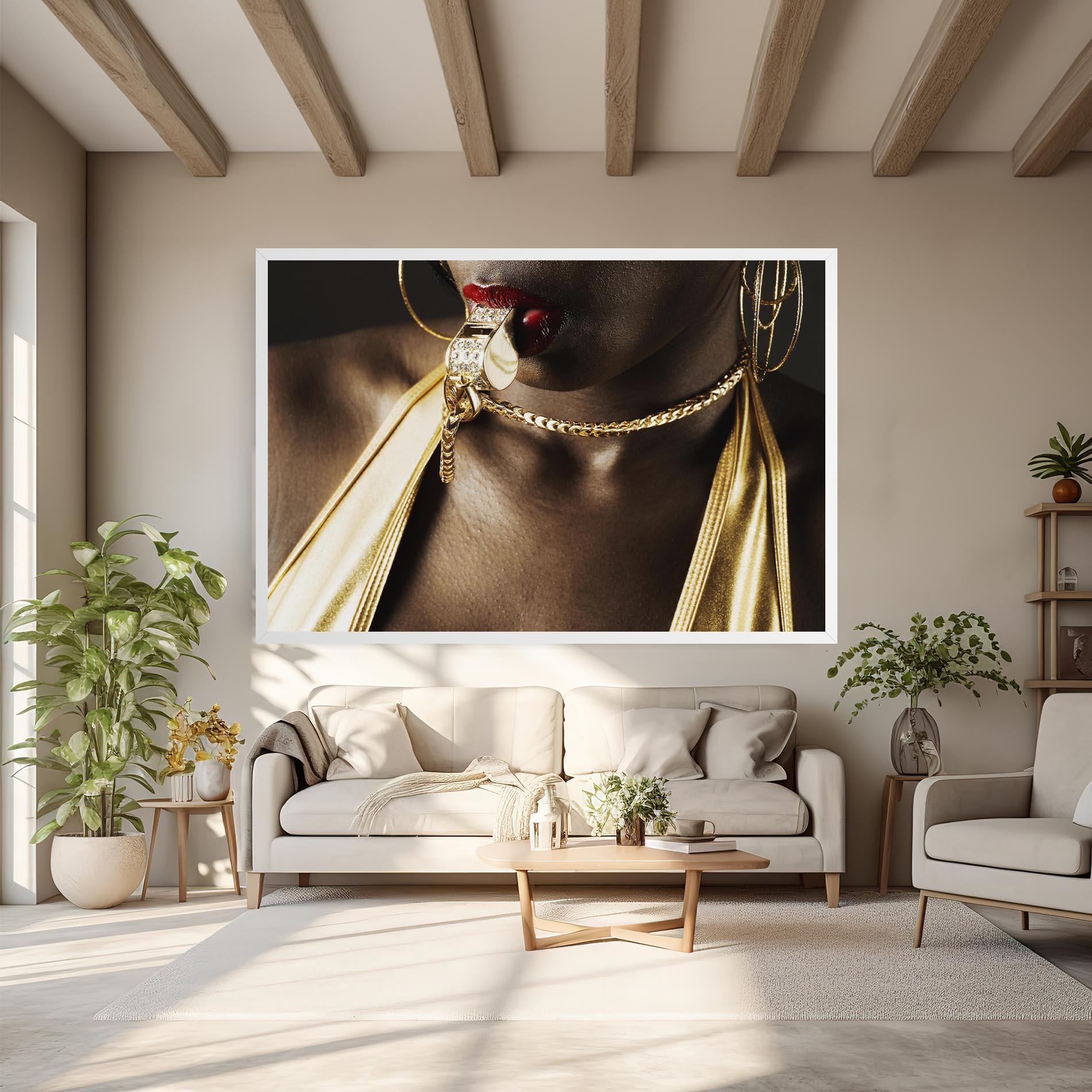 Картина на платно Golden Whistle mockup 6