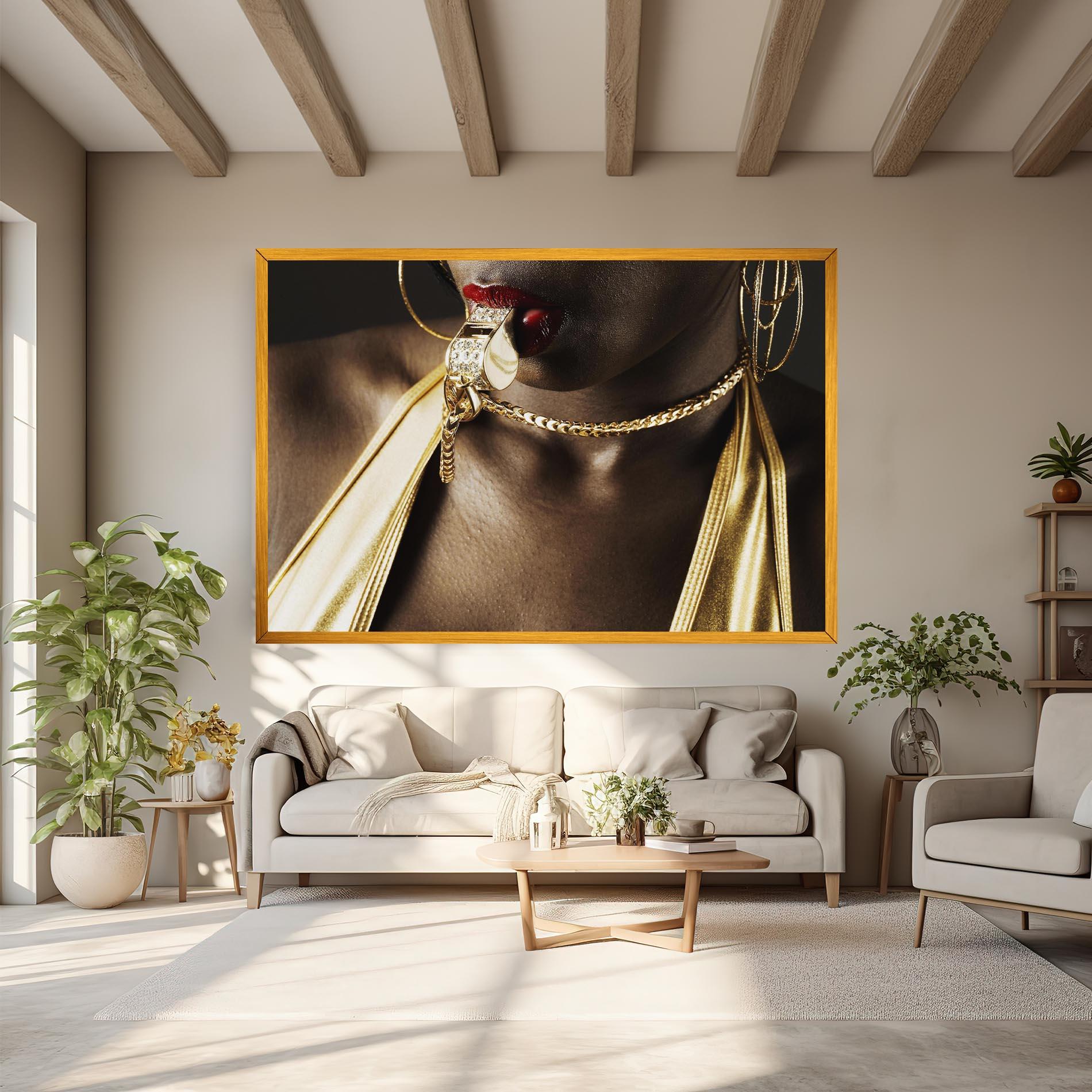 Картина на платно Golden Whistle mockup 6