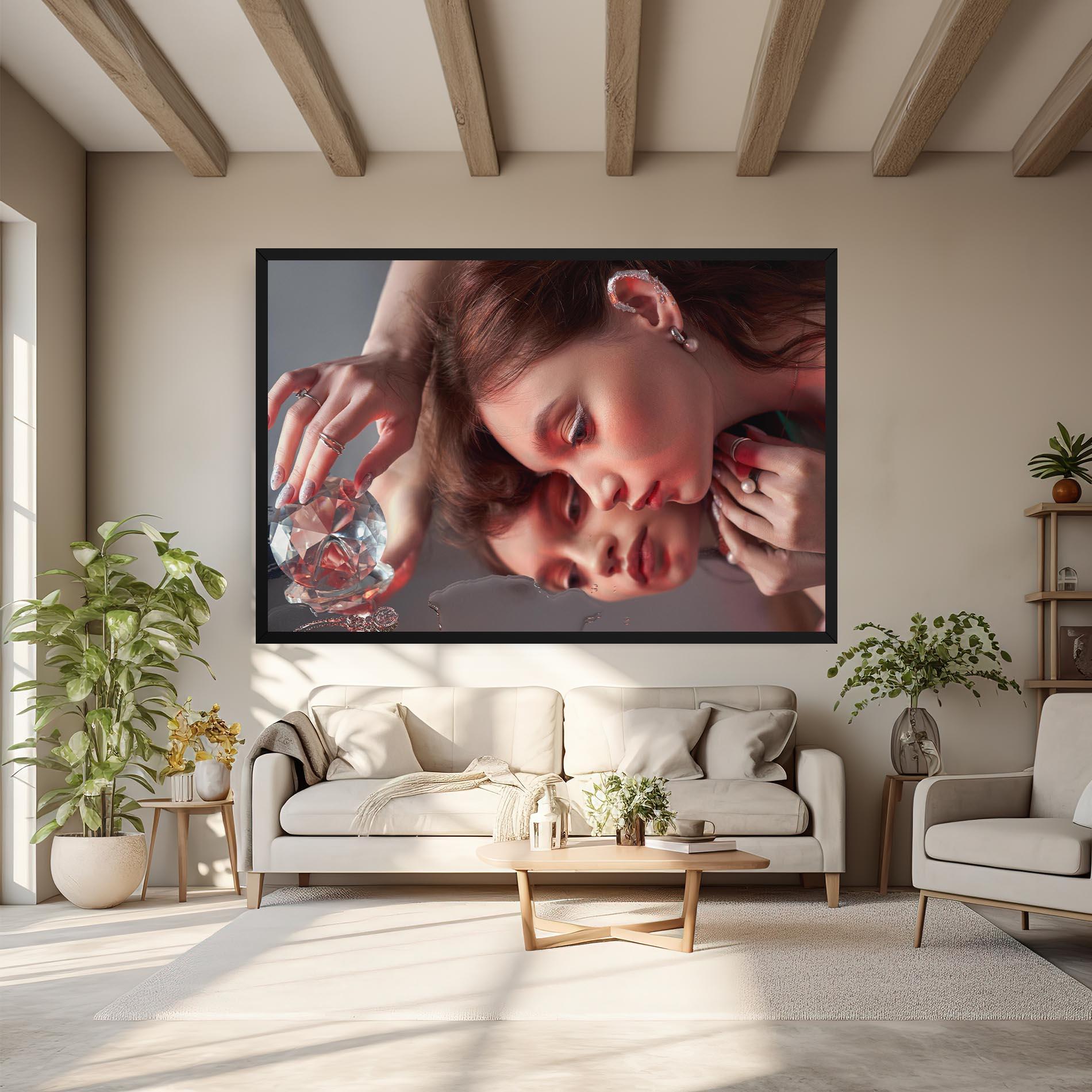 Картина на платно Big Diamond Hand mockup 6