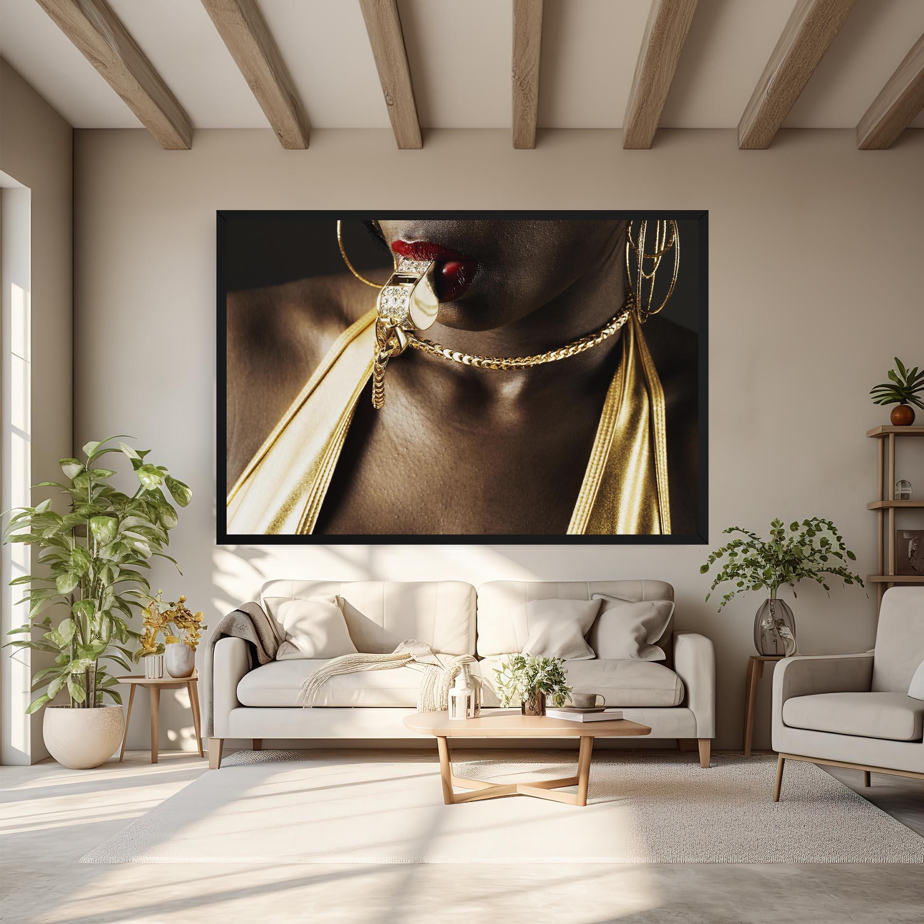 Картина на платно Golden Whistle mockup 6