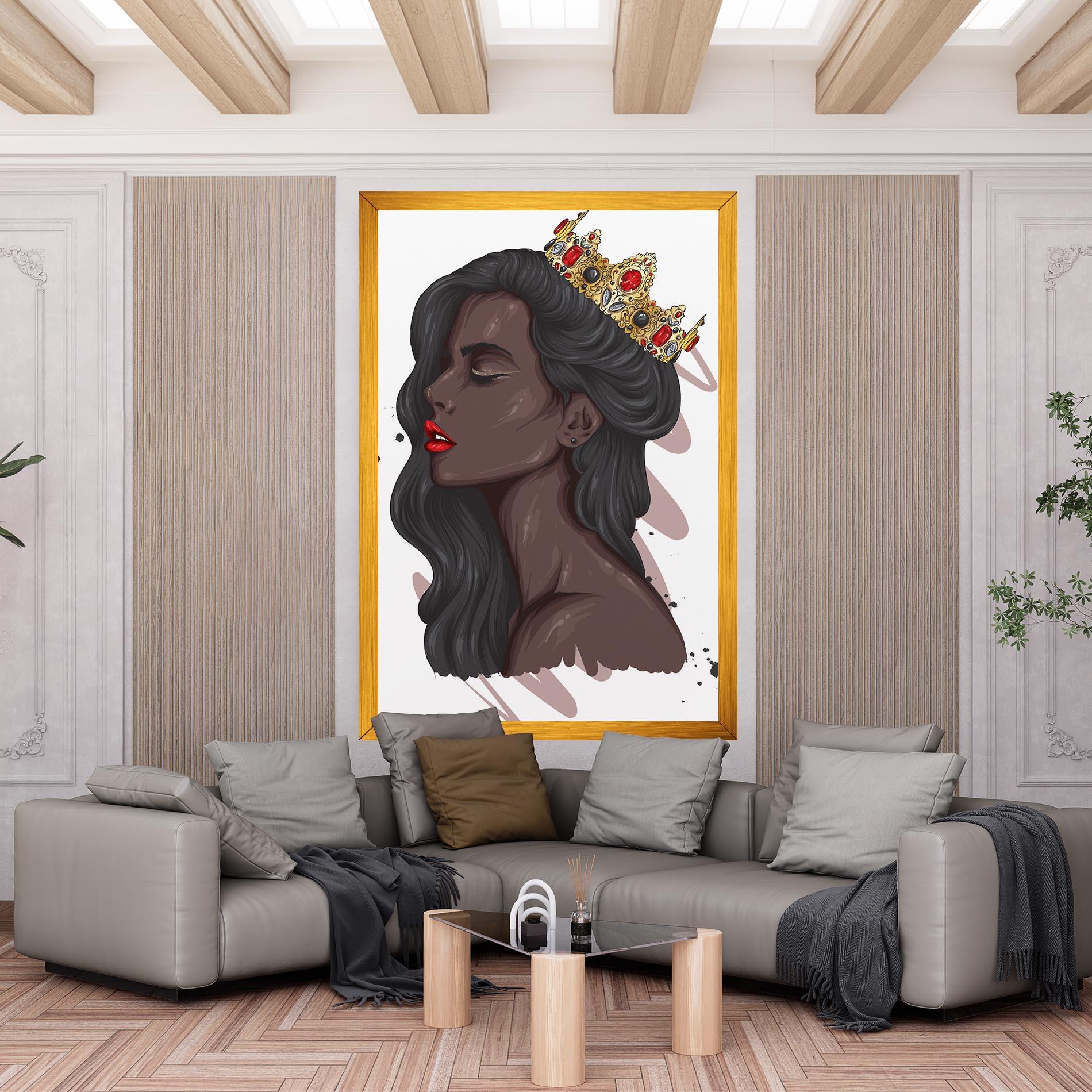 Картина на платно Black Woman With Crown mockup 6