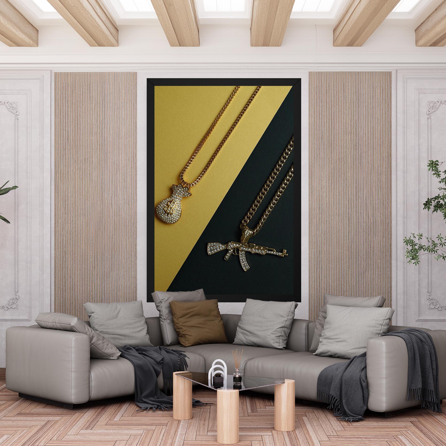 Картина на платно Gun Neckace mockup 6