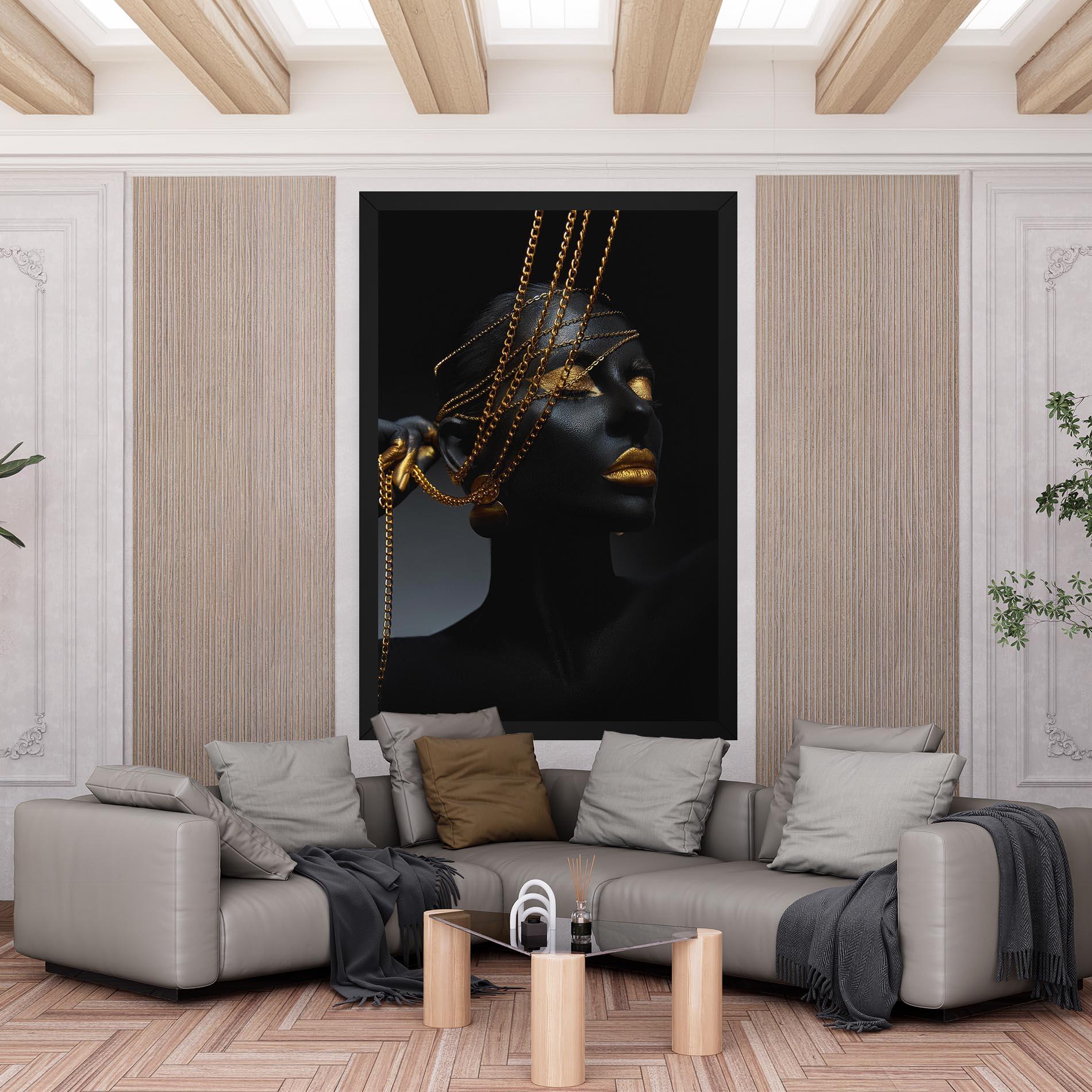 Картина на платно Pretty Gold Chain mockup 6