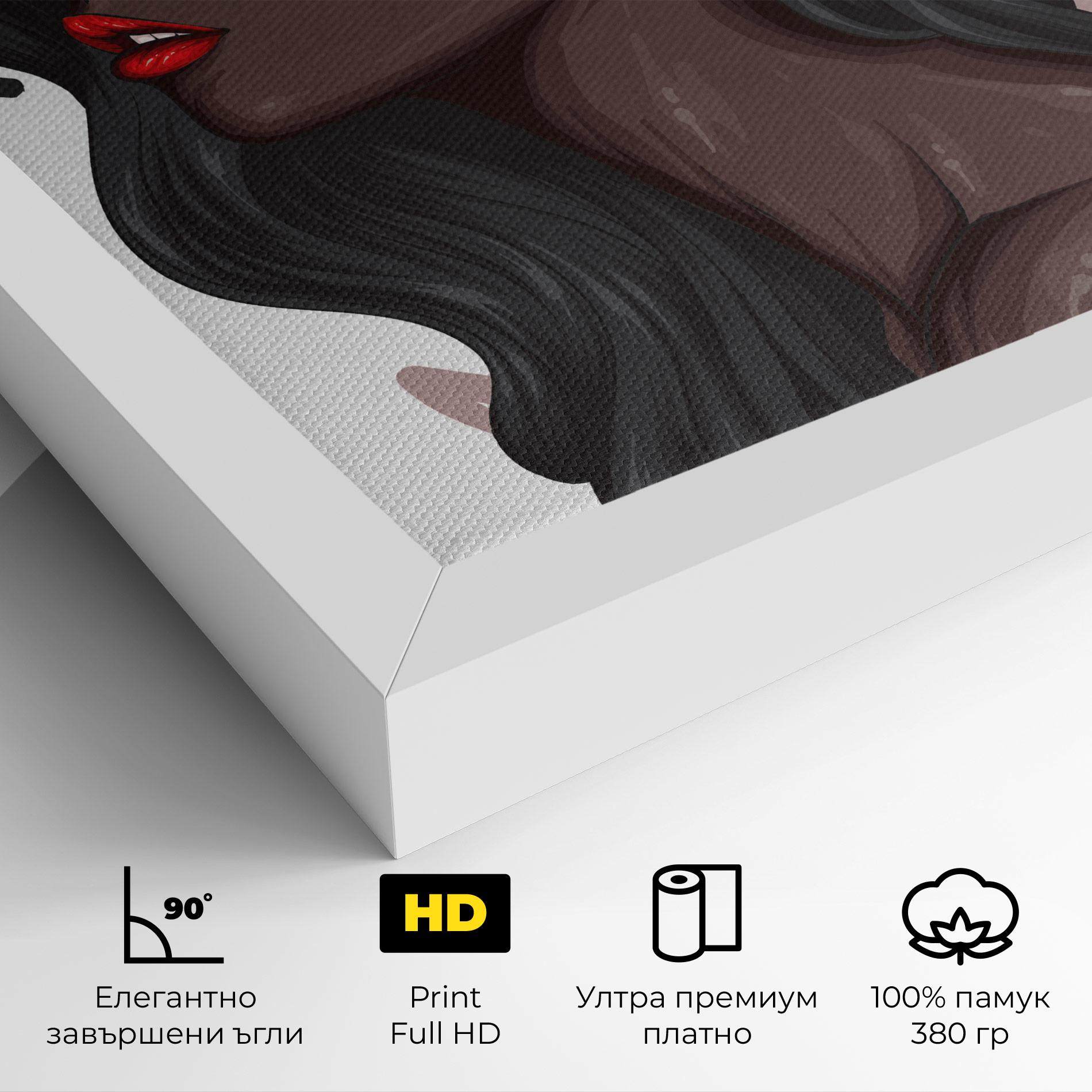 Картина на платно Black Woman With Crown mockup 4