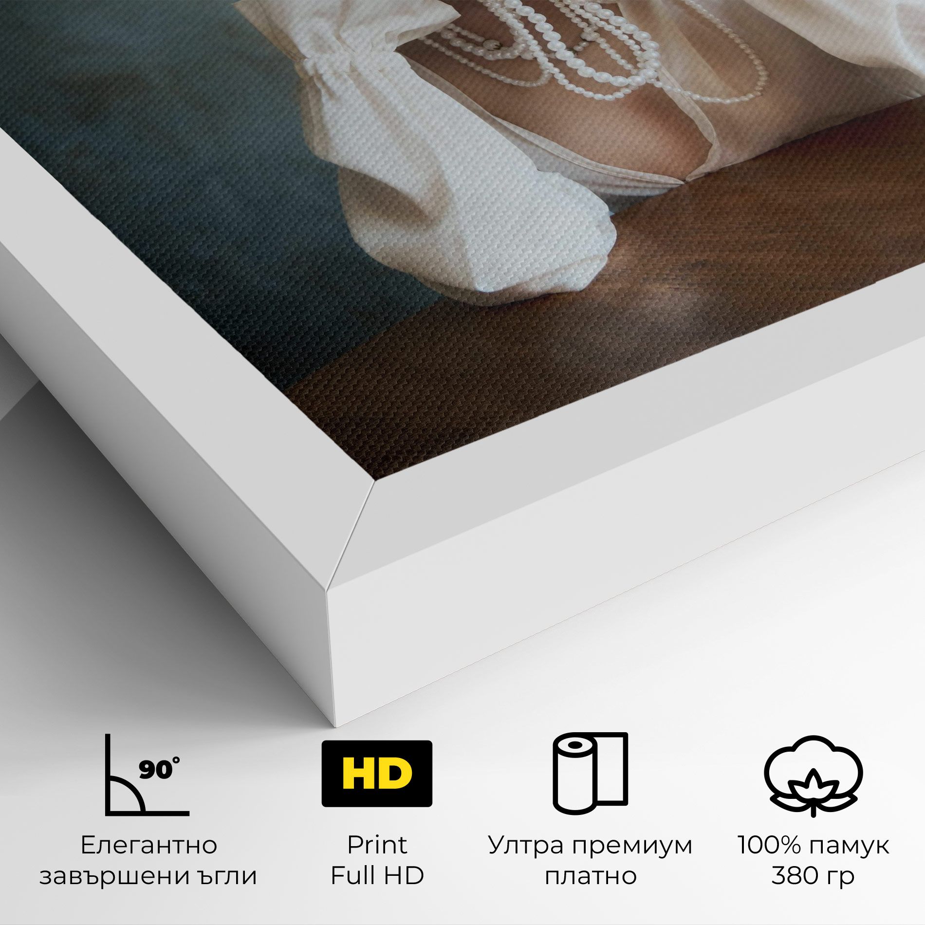 Girl White Pearls mockup 4