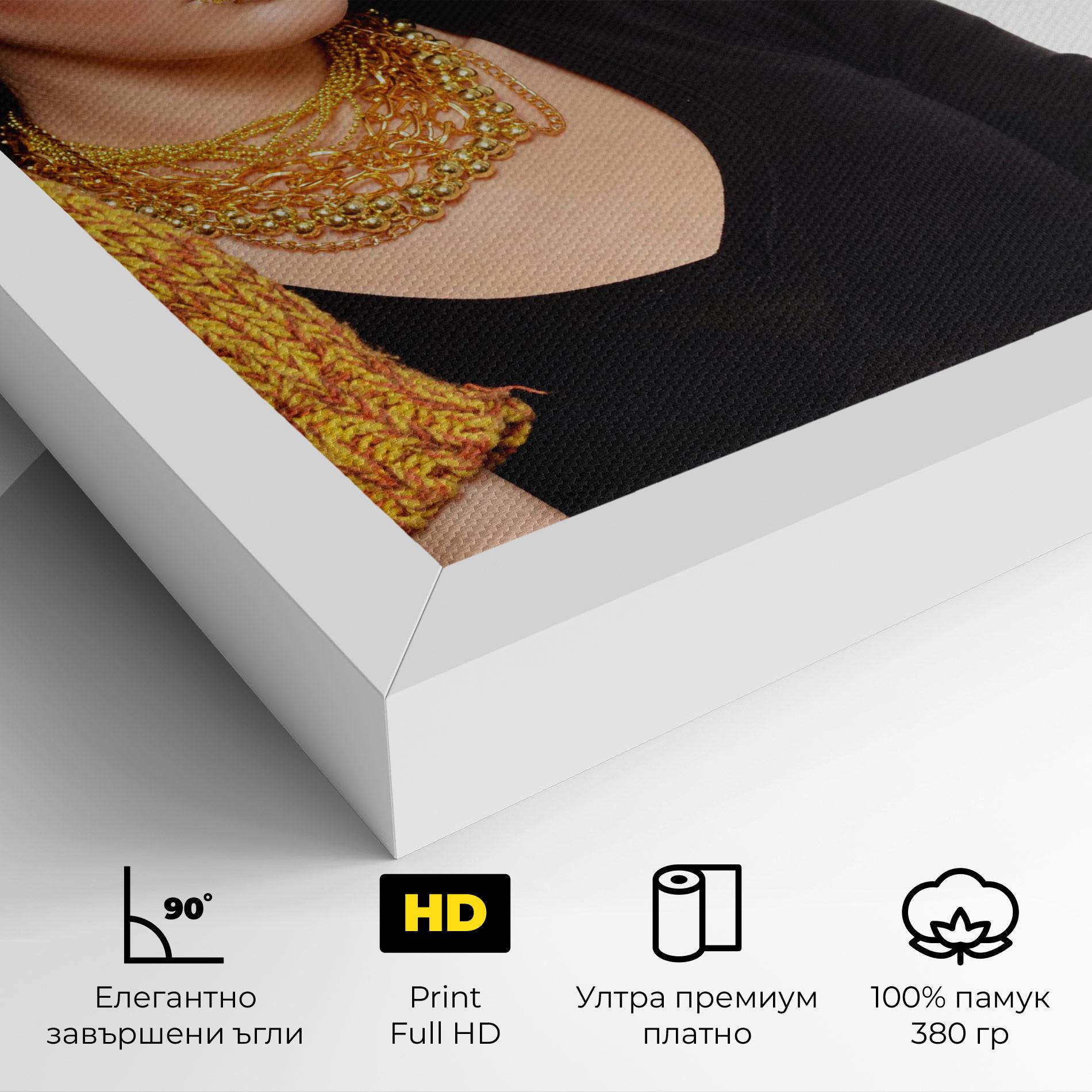 Картина на платно Gold Accessories mockup 4