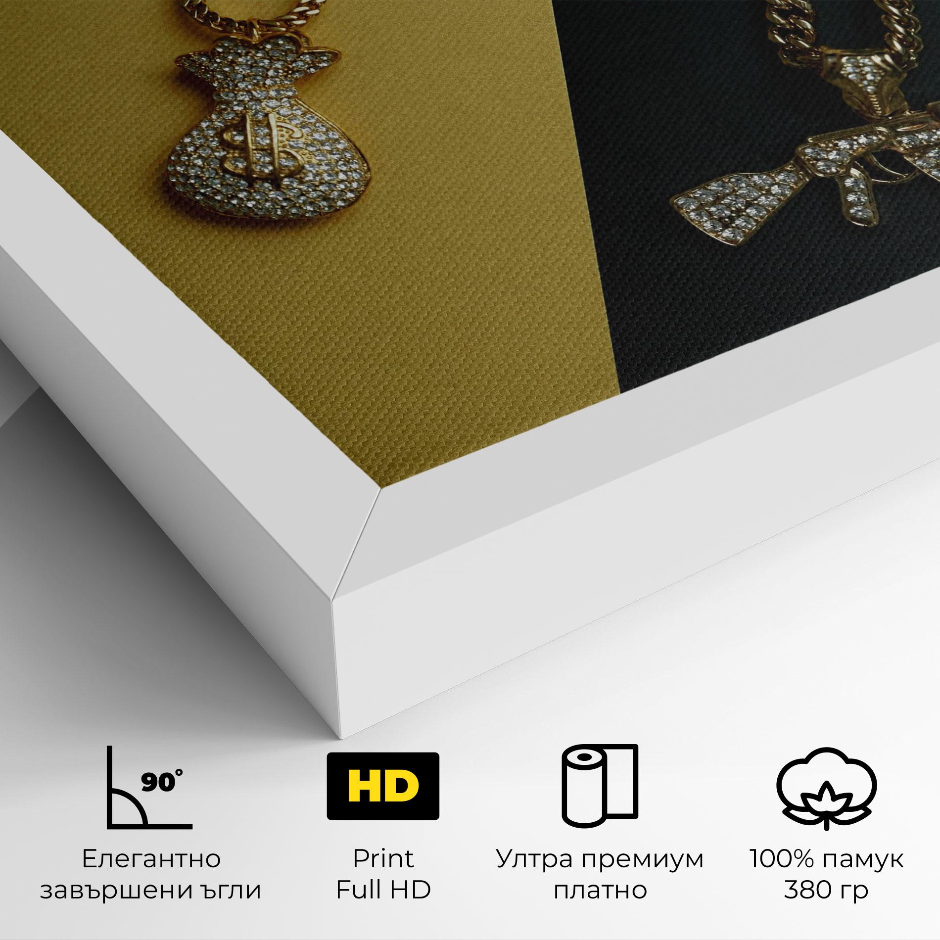 Картина на платно Gun Neckace mockup 4