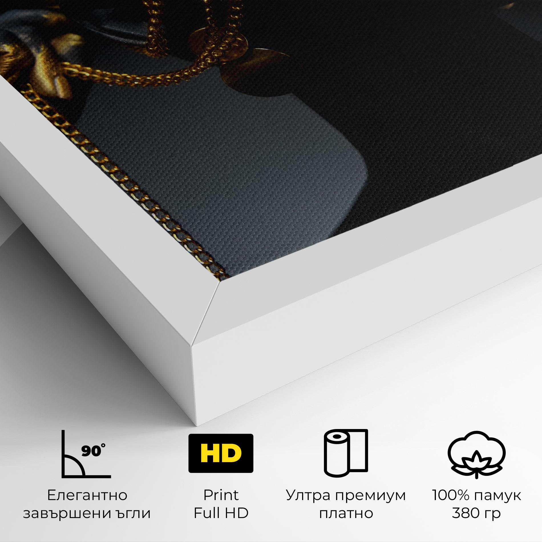 Картина на платно Pretty Gold Chain mockup 4