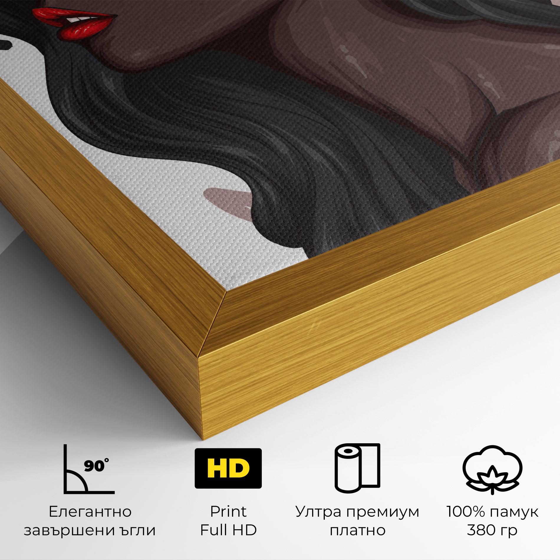 Картина на платно Black Woman With Crown mockup 4