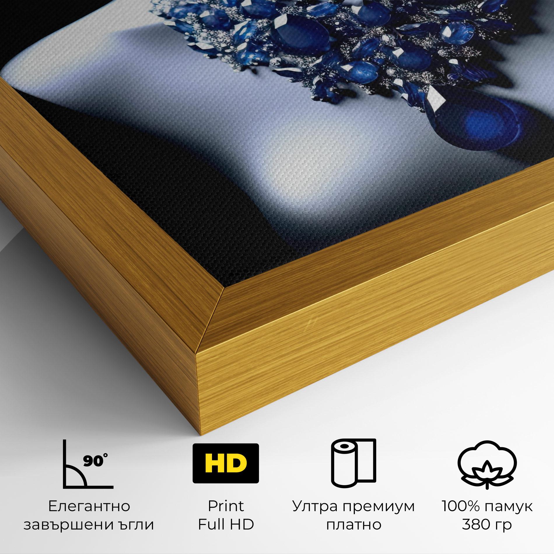 Картина на платно Blue Diamonds Necklace mockup 4